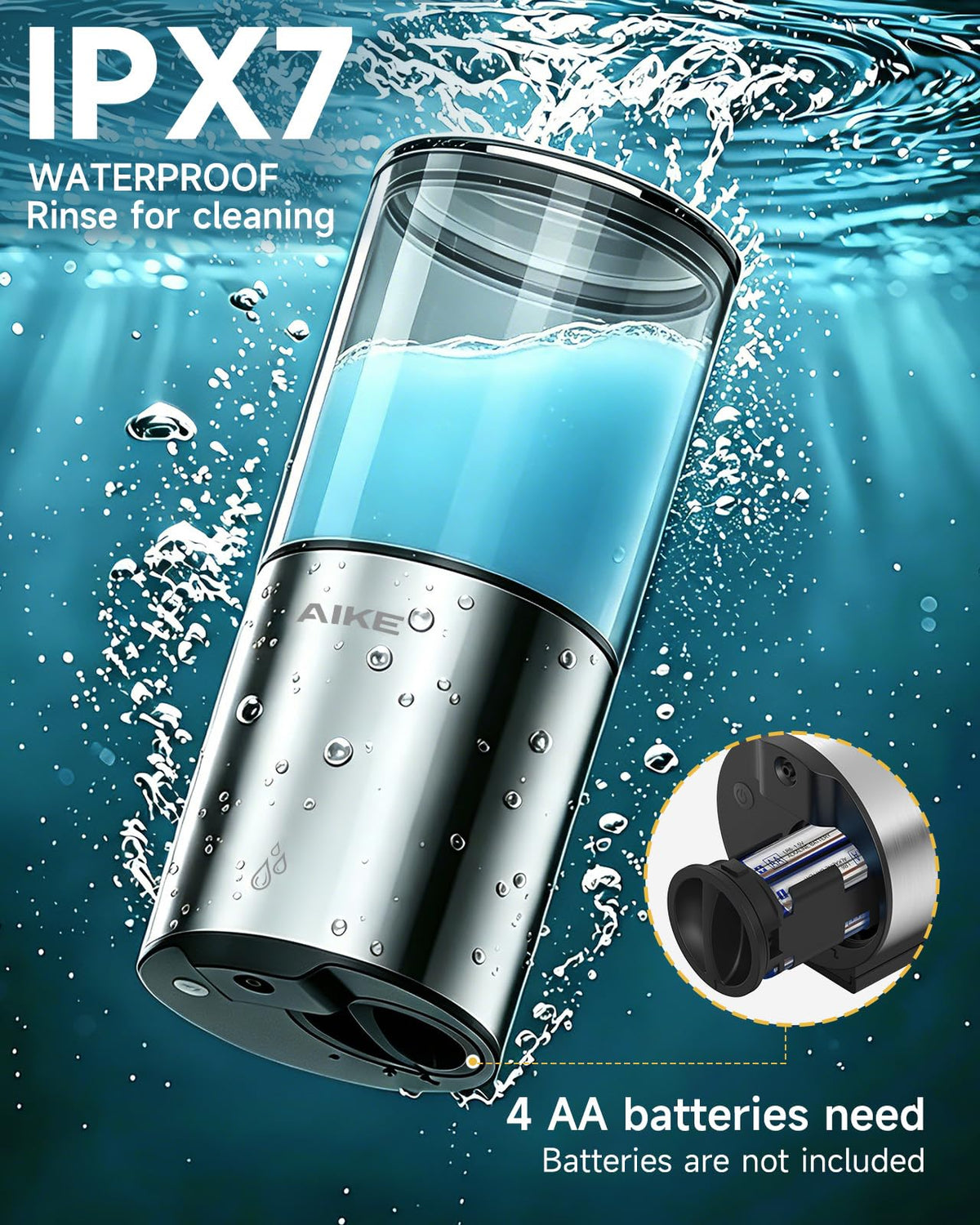 Automatic Soap Dispenser IPX7 Waterproof 13.5oz Polished Finish