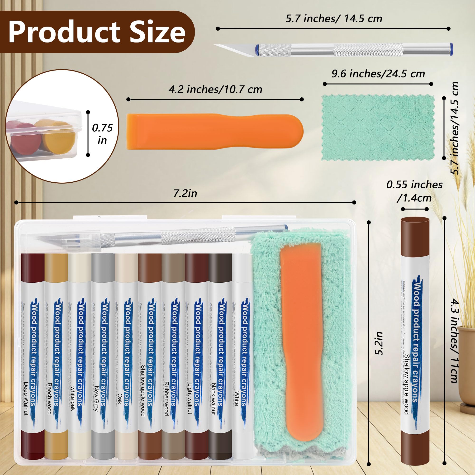 Wood Filler Sticks with 1P Box (10 Count)