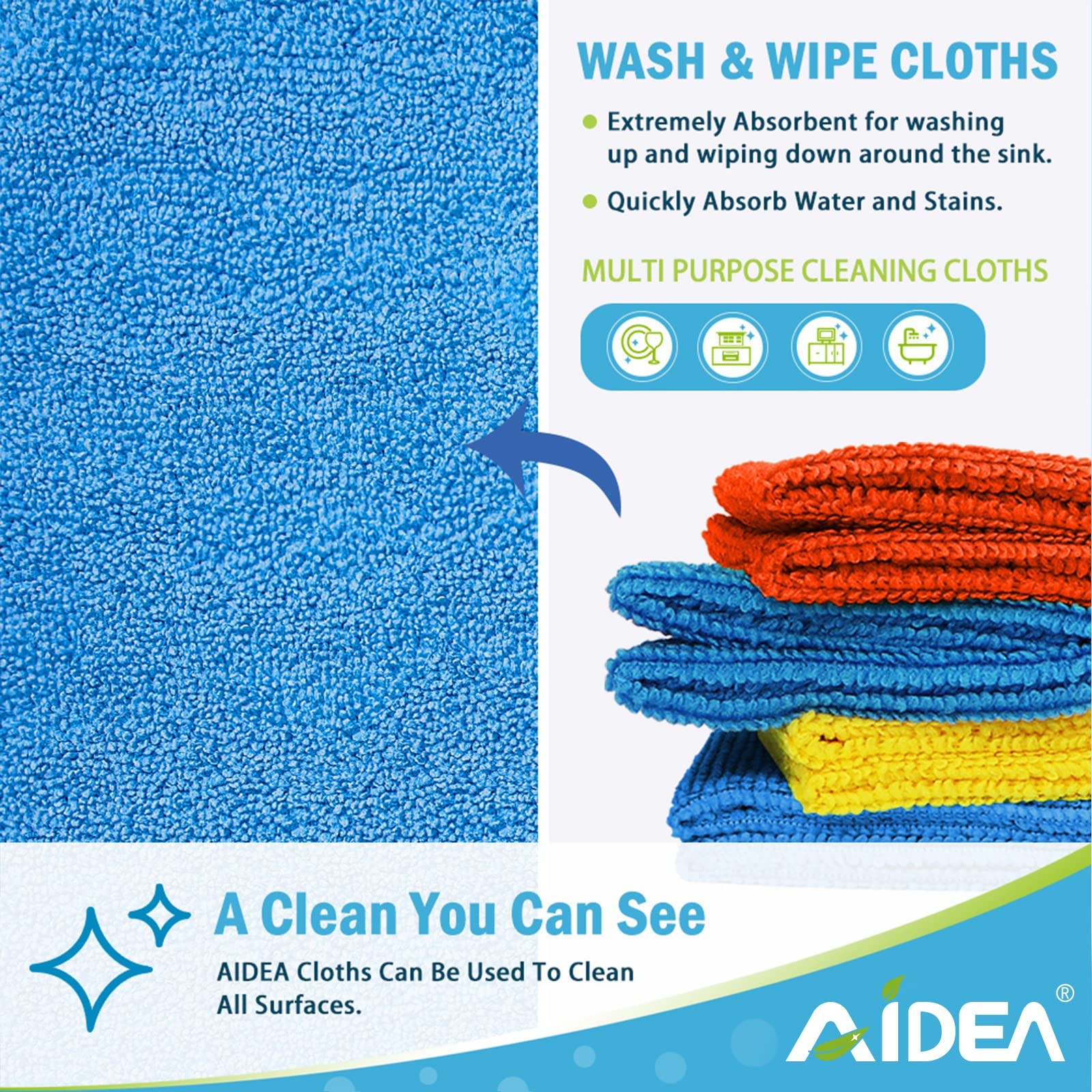 Microfiber Cleaning Cloth (800 Count)
