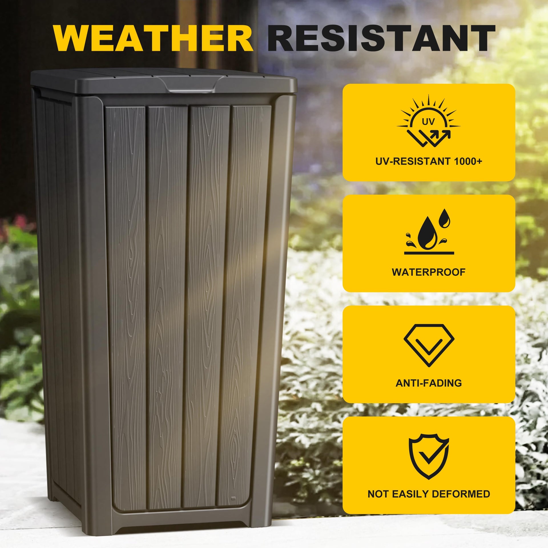32 Gallon Outdoor Trash Can with Lid