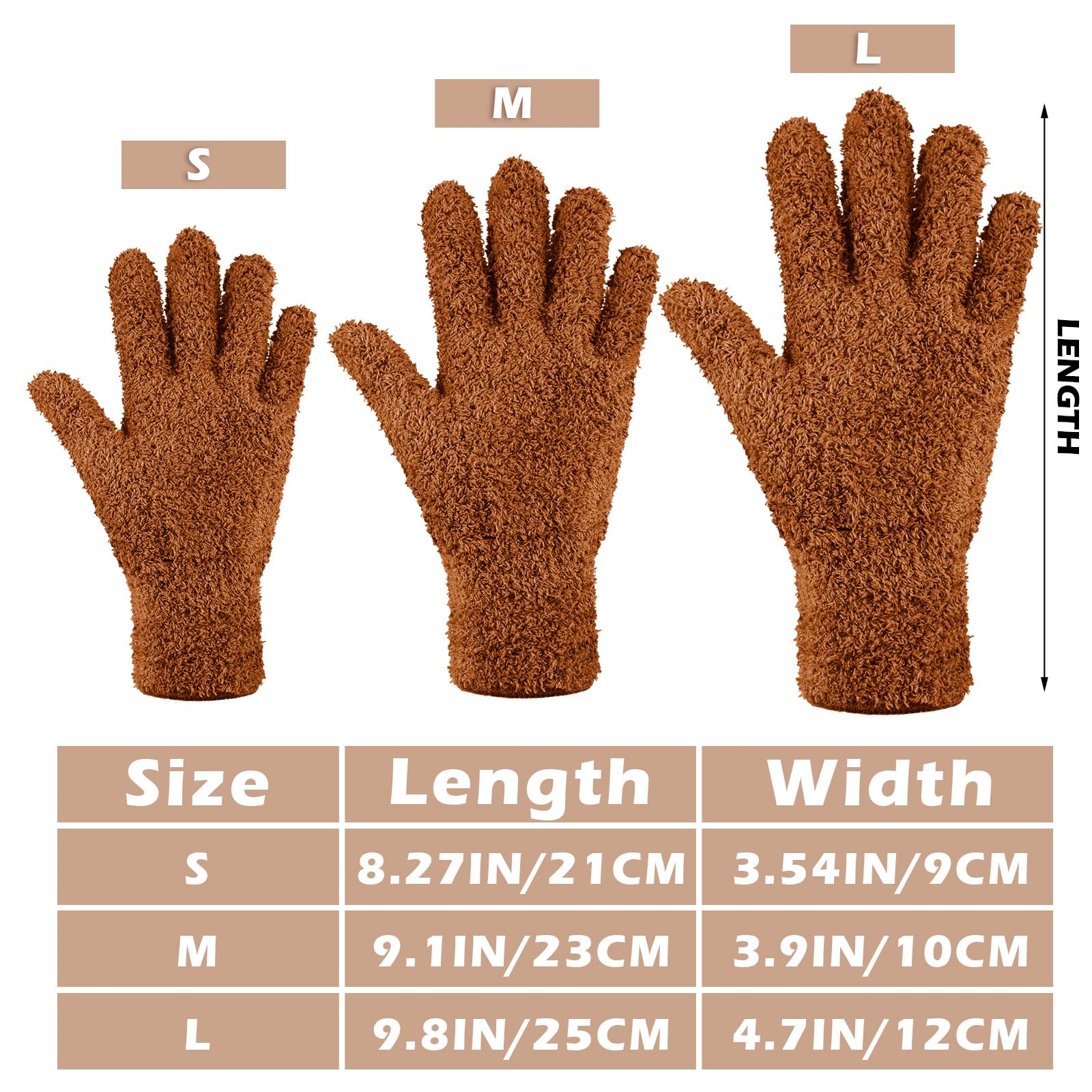 3 Pairs Microfiber Dusting Gloves for Plants Leaf