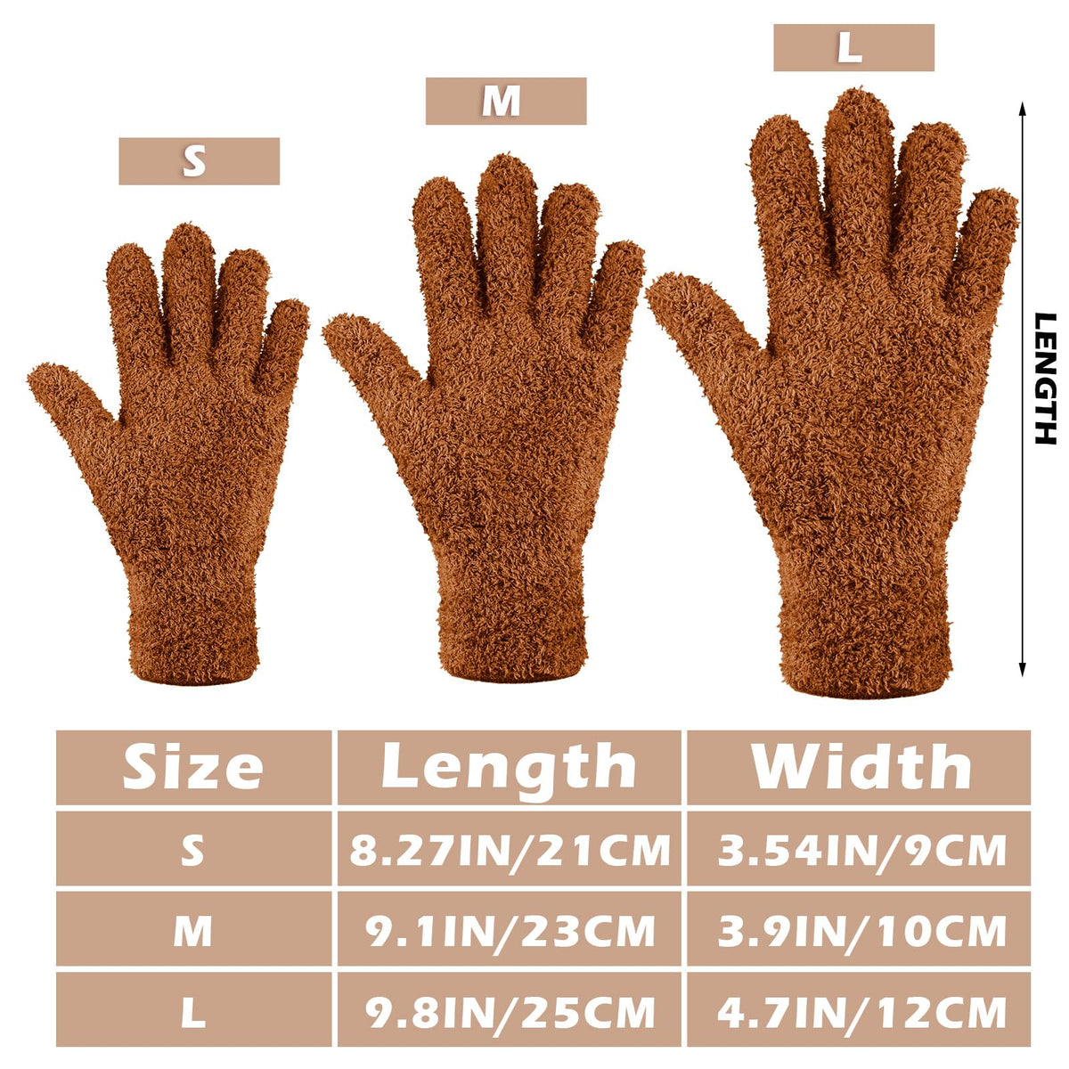 3 Pairs Microfiber Dusting Gloves for Plants Leaf (3 Count)