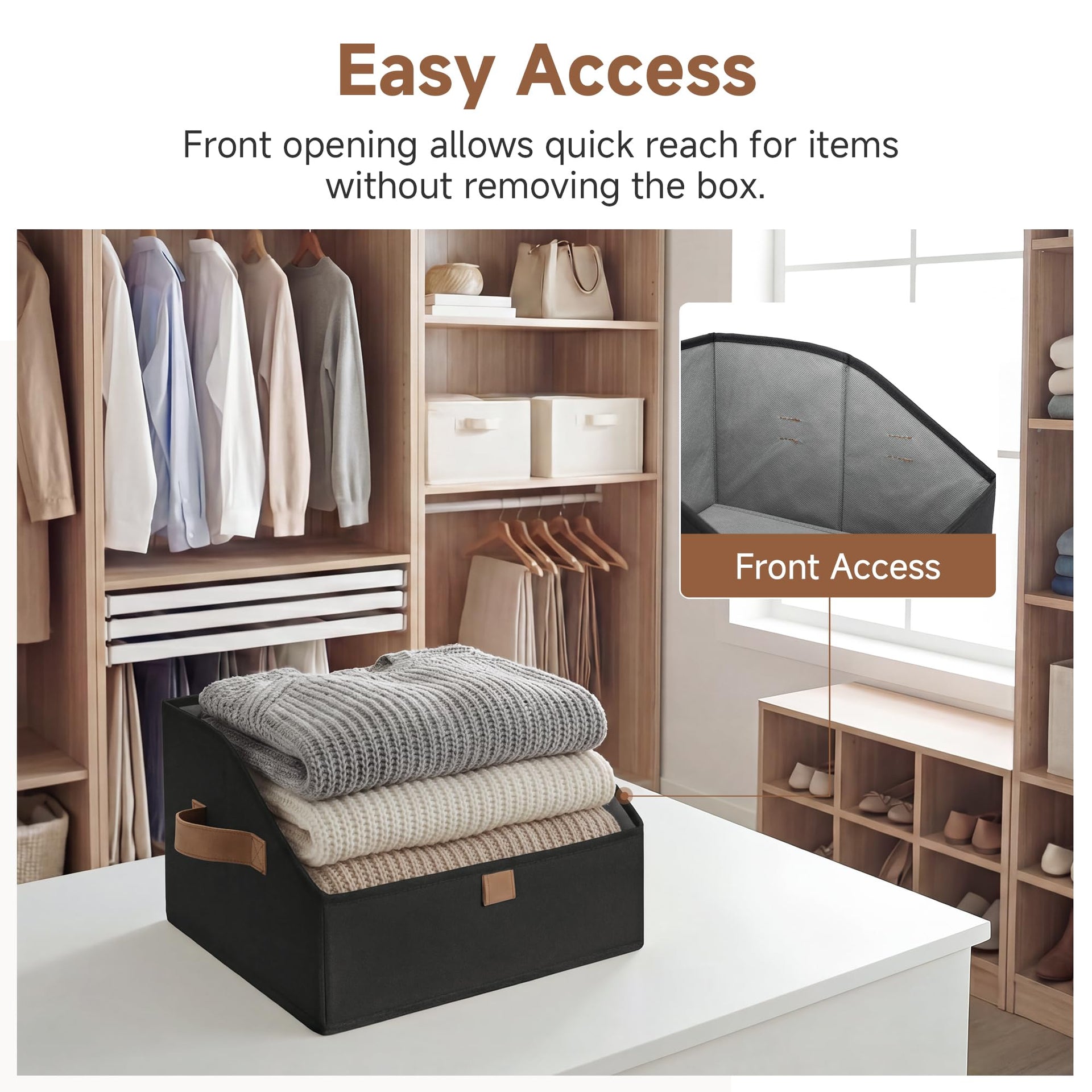 Closet Storage Bins Trapezoid (3 Count)