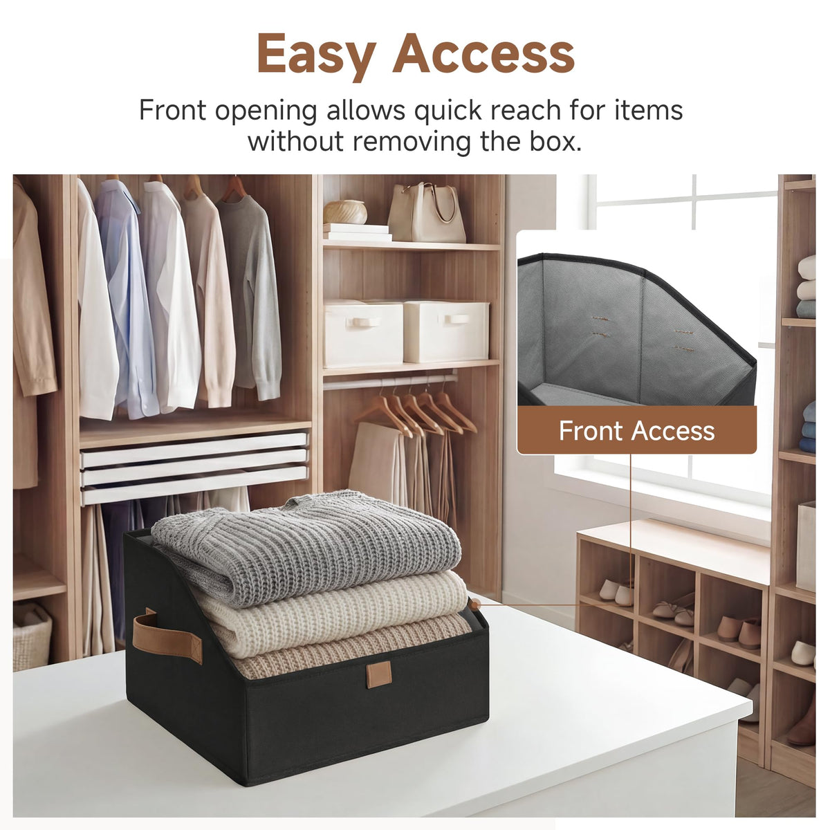 Closet Storage Bins Trapezoid (3 Count)