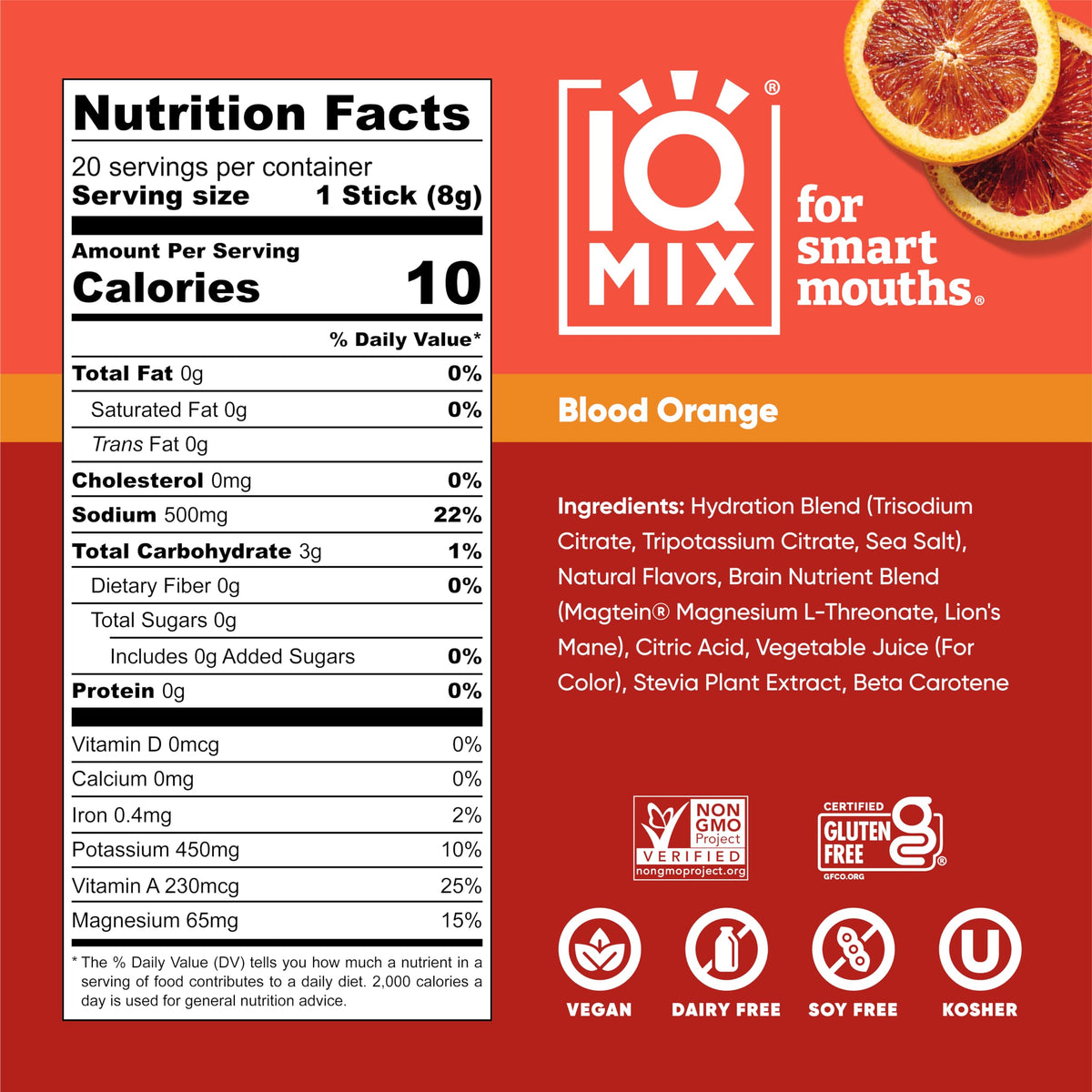 IQMIX Hydration Electrolytes Powder Packets (20 Count)