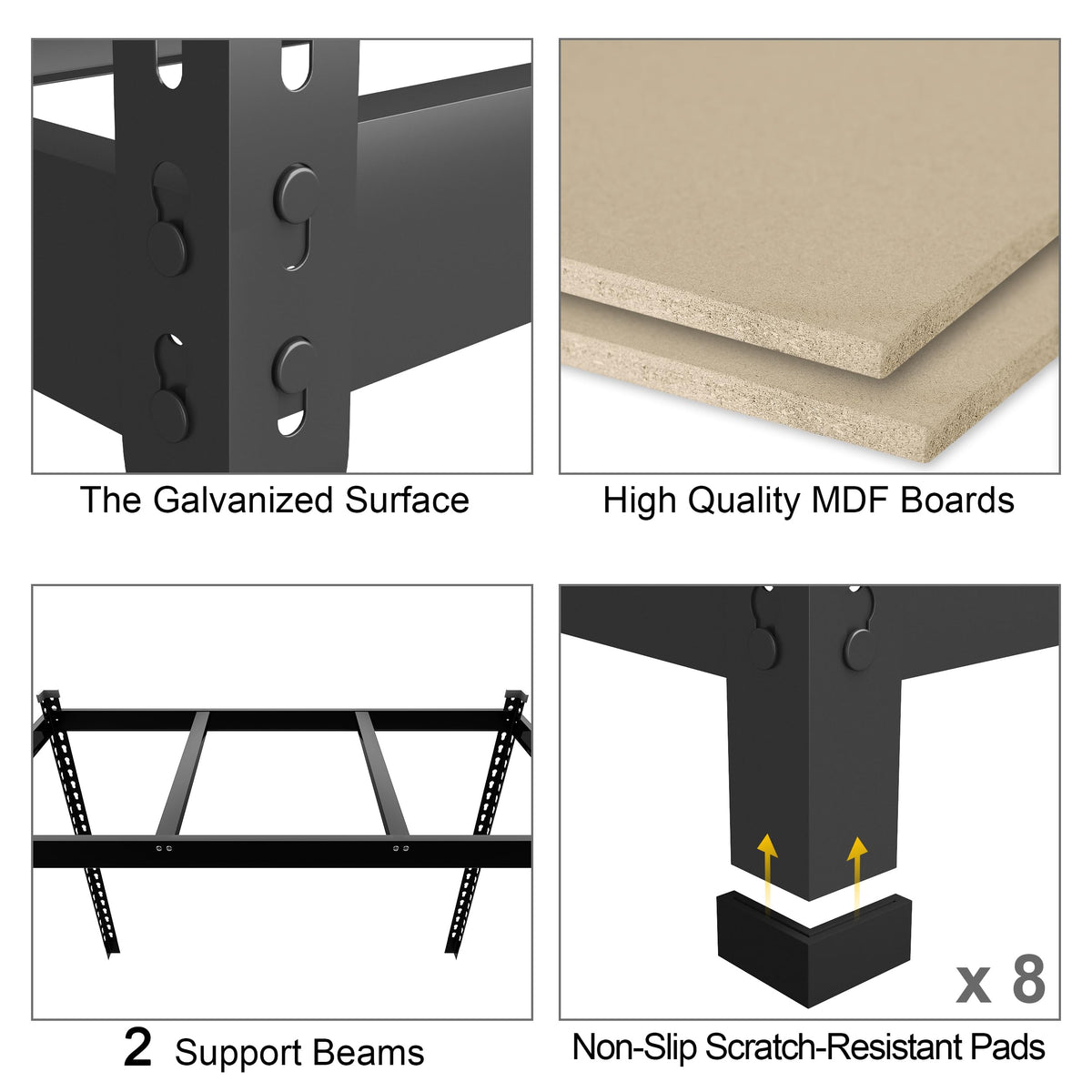 48"W x 24"D x 72"H Garage Storage Shelves (6 Count)