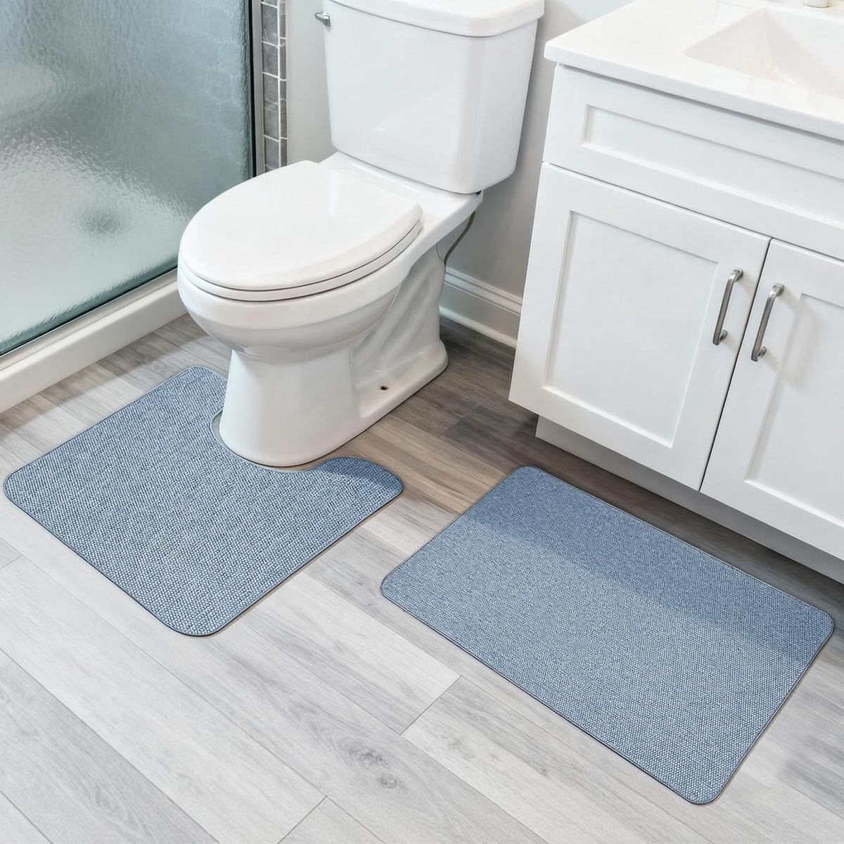 Bath Mat Set 2 Pieces (6.48 sq ft Count)