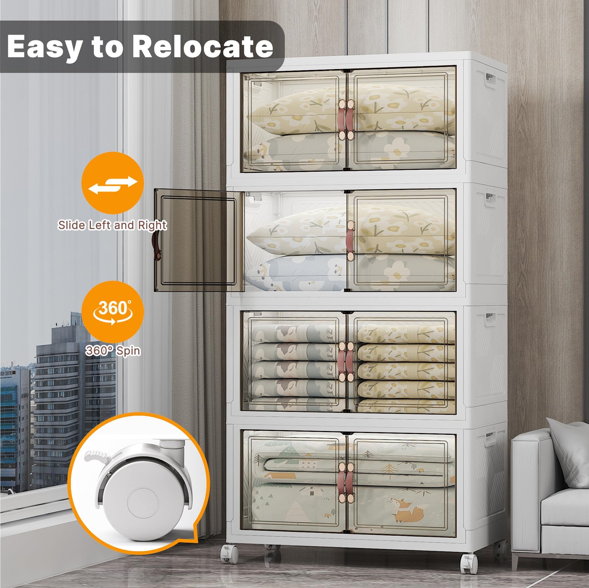 672QT Lockable Plastic Storage Bins