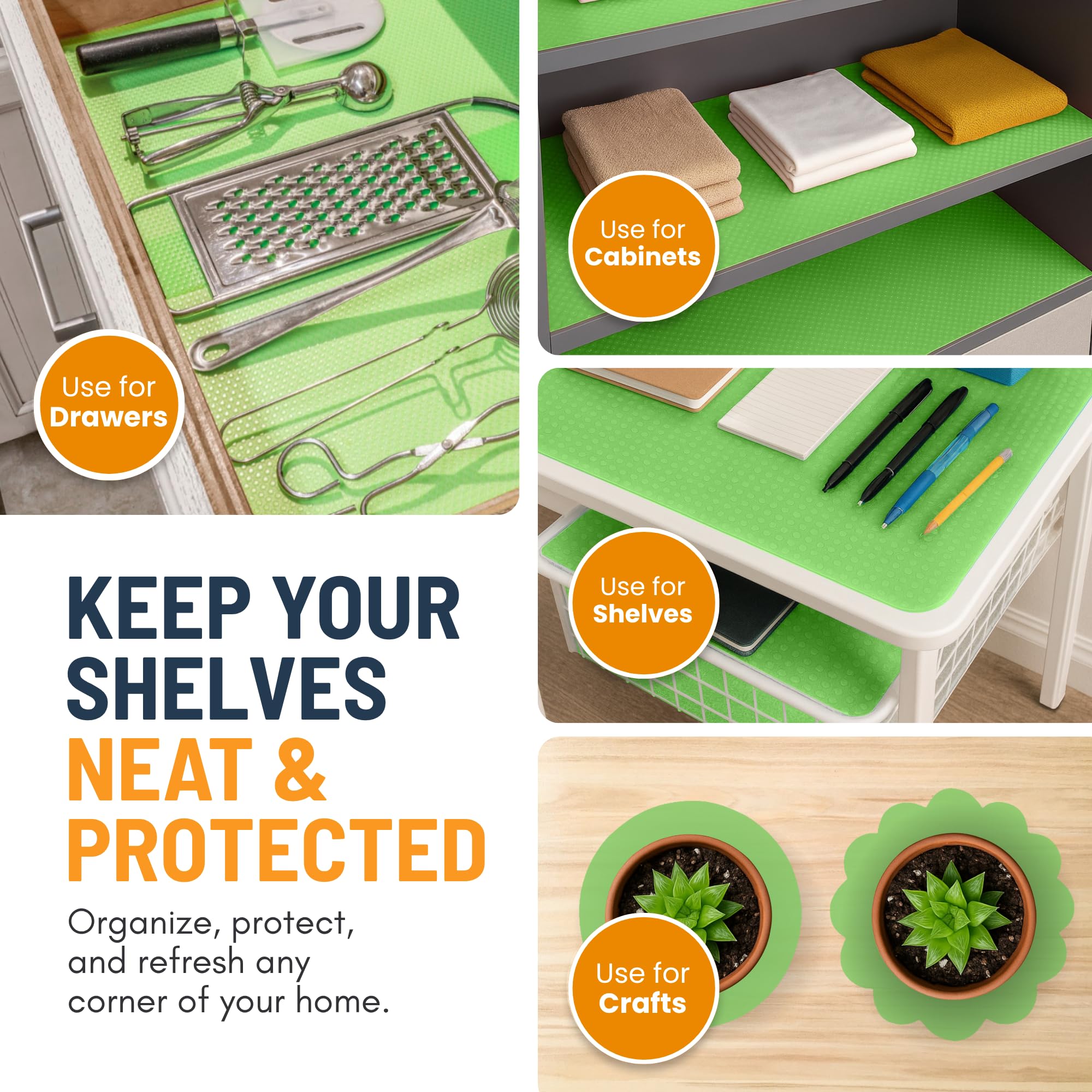 Refrigerator Liners for Shelves (8 Ounce)