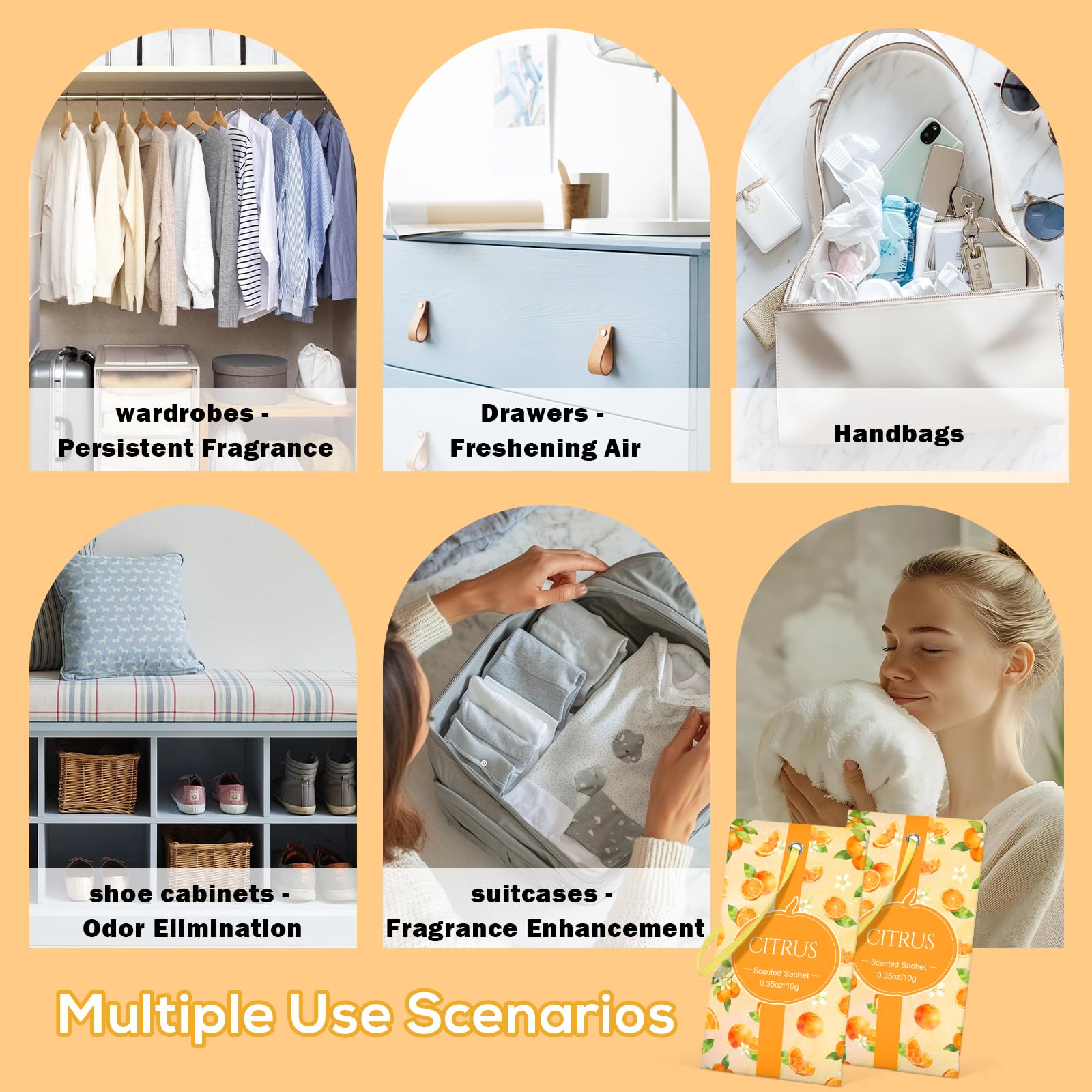 Scented Sachets for Drawers and Closets (14 Count)