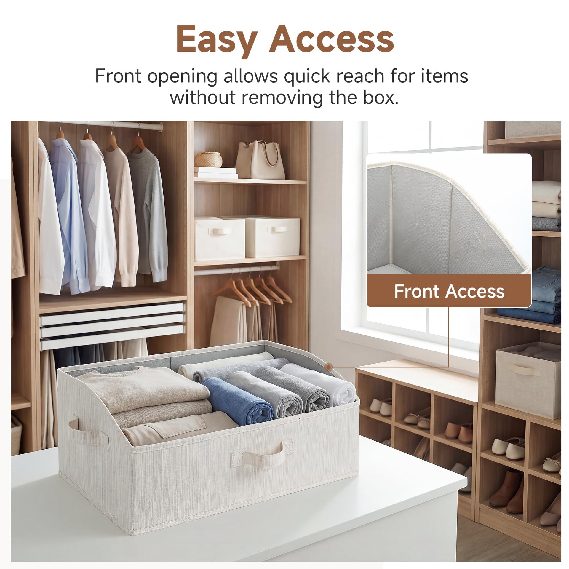 Closet Storage Bins Trapezoid (3 Count)