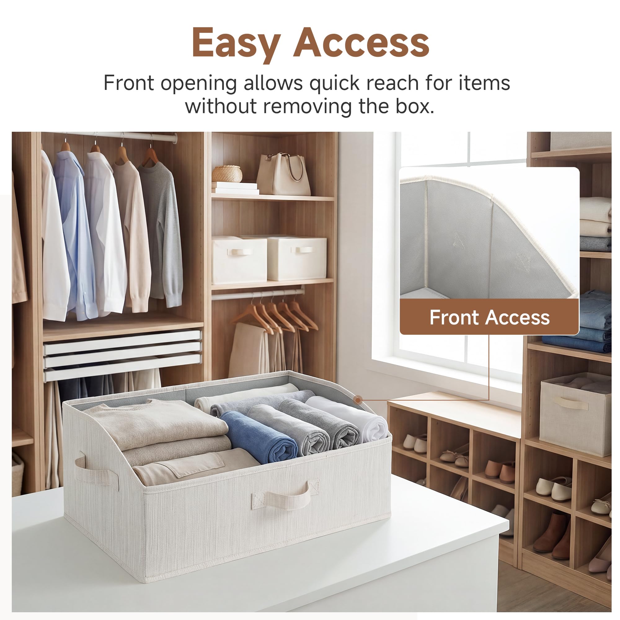 Closet Storage Bins Trapezoid (3 Count)