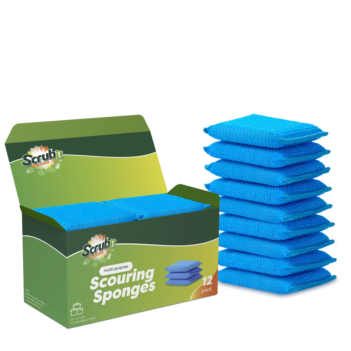Multi Purpose Dish Scrub Sponge (12 Count)
