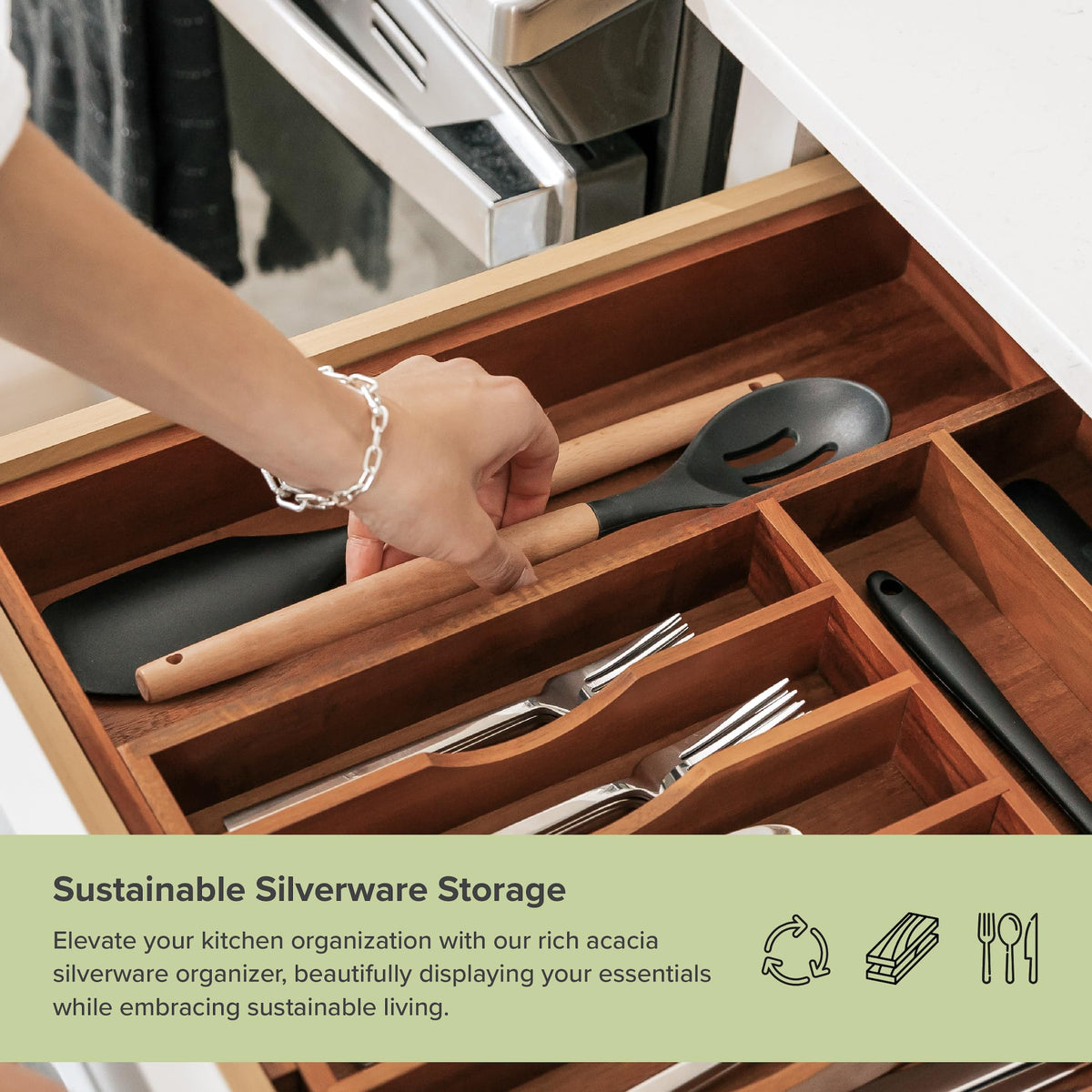 Silverware & Utensil Drawer Organizer