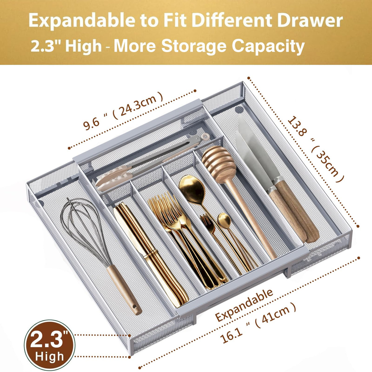Silverware Organizer Metal Mesh