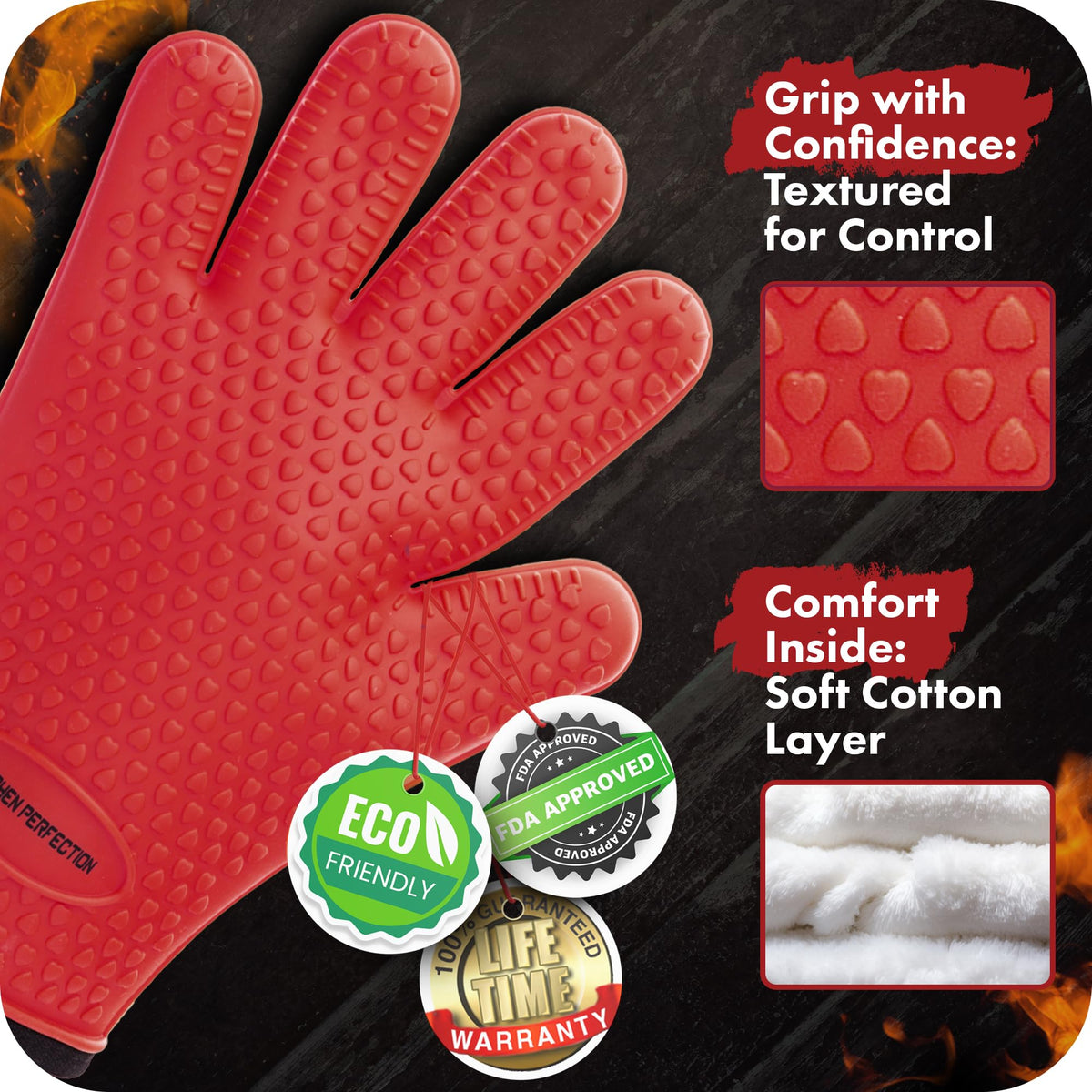 XL Silicone Smoker BBQ Gloves