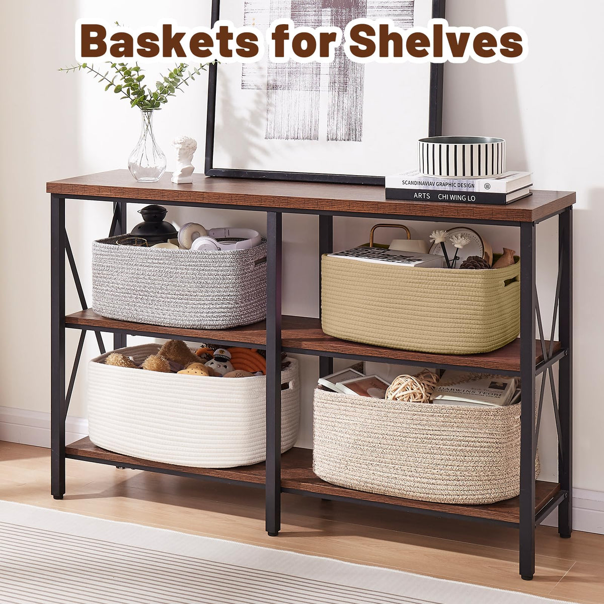 Storage Basket for Shelves (2 Count)