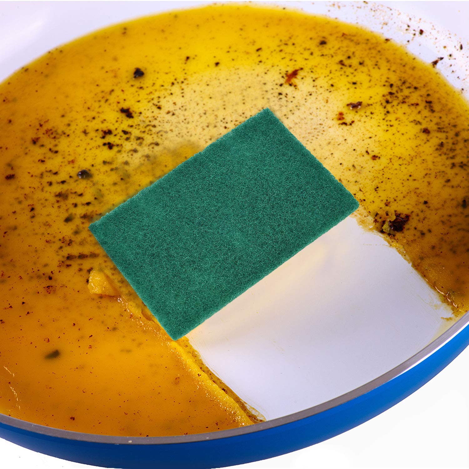 40 Pieces Scrub Pads Scouring Pads Sponge Dish Scrubber Scouring Cleaning Non Scratch for Kitchen Dishes Cleaning (40 Count)