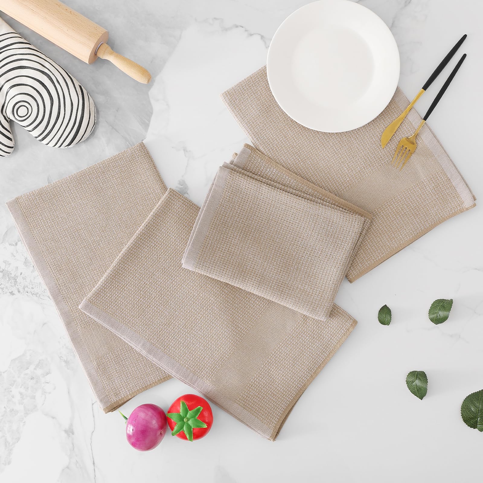 380 GSM Cotton Premium Kitchen Towels 8 Pack (8 Count)