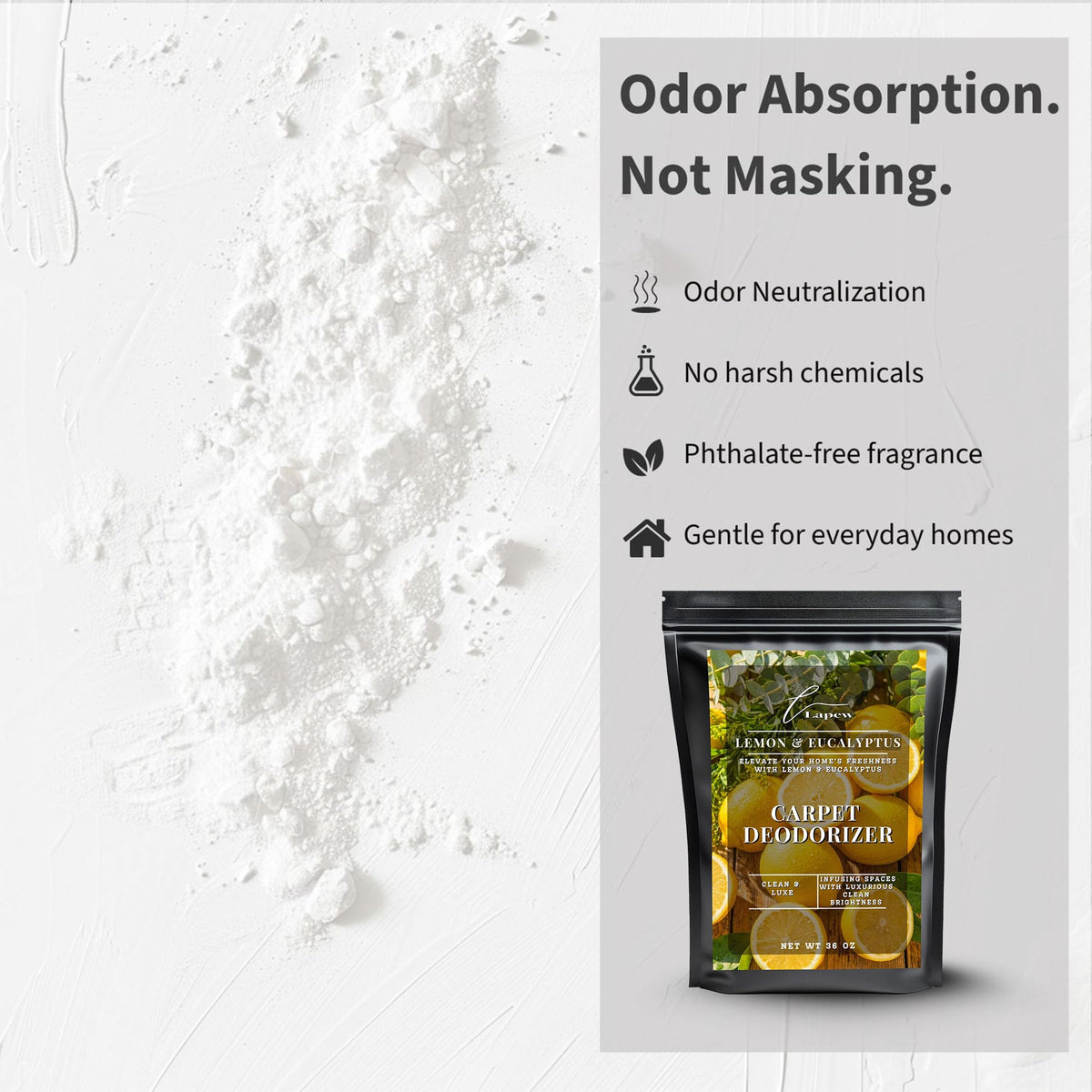 Lemon & Eucalyptus Carpet Deodorizer Powder (36 Ounce)