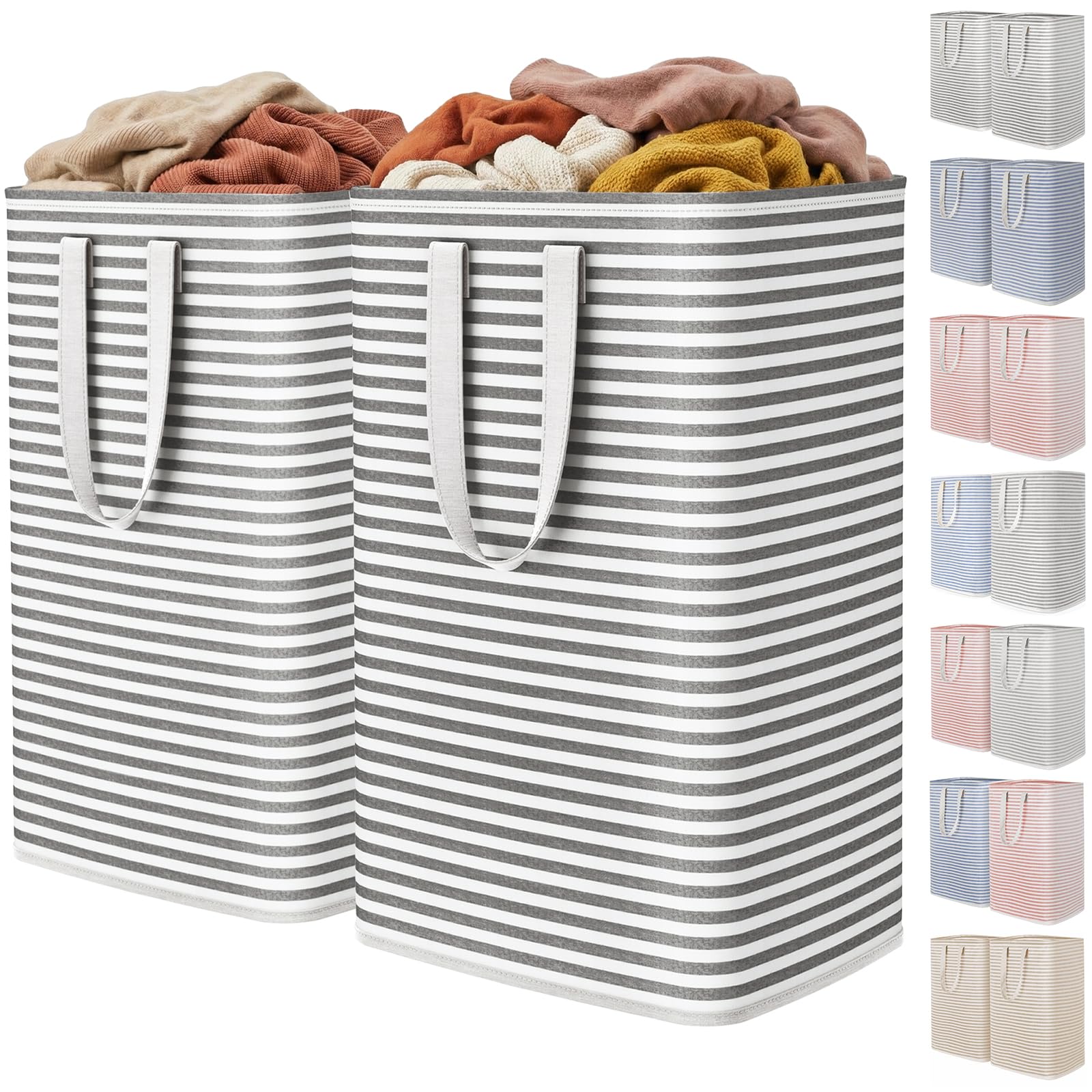 2 Pack Laundry Basket 80L Each (2 Count)