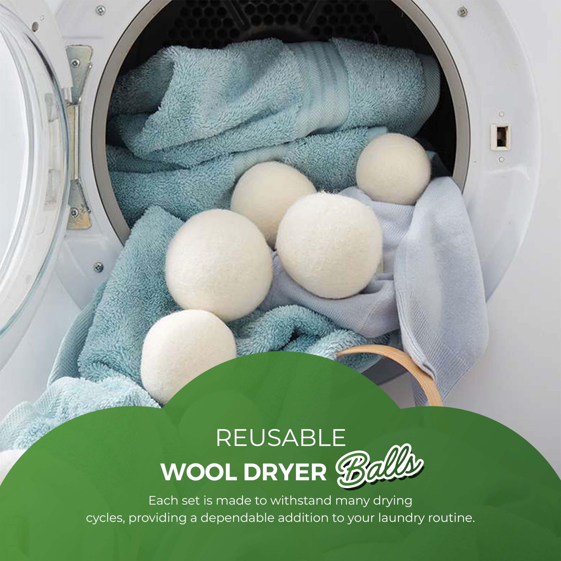 Laundry Wool Dryer Balls (3 Count)