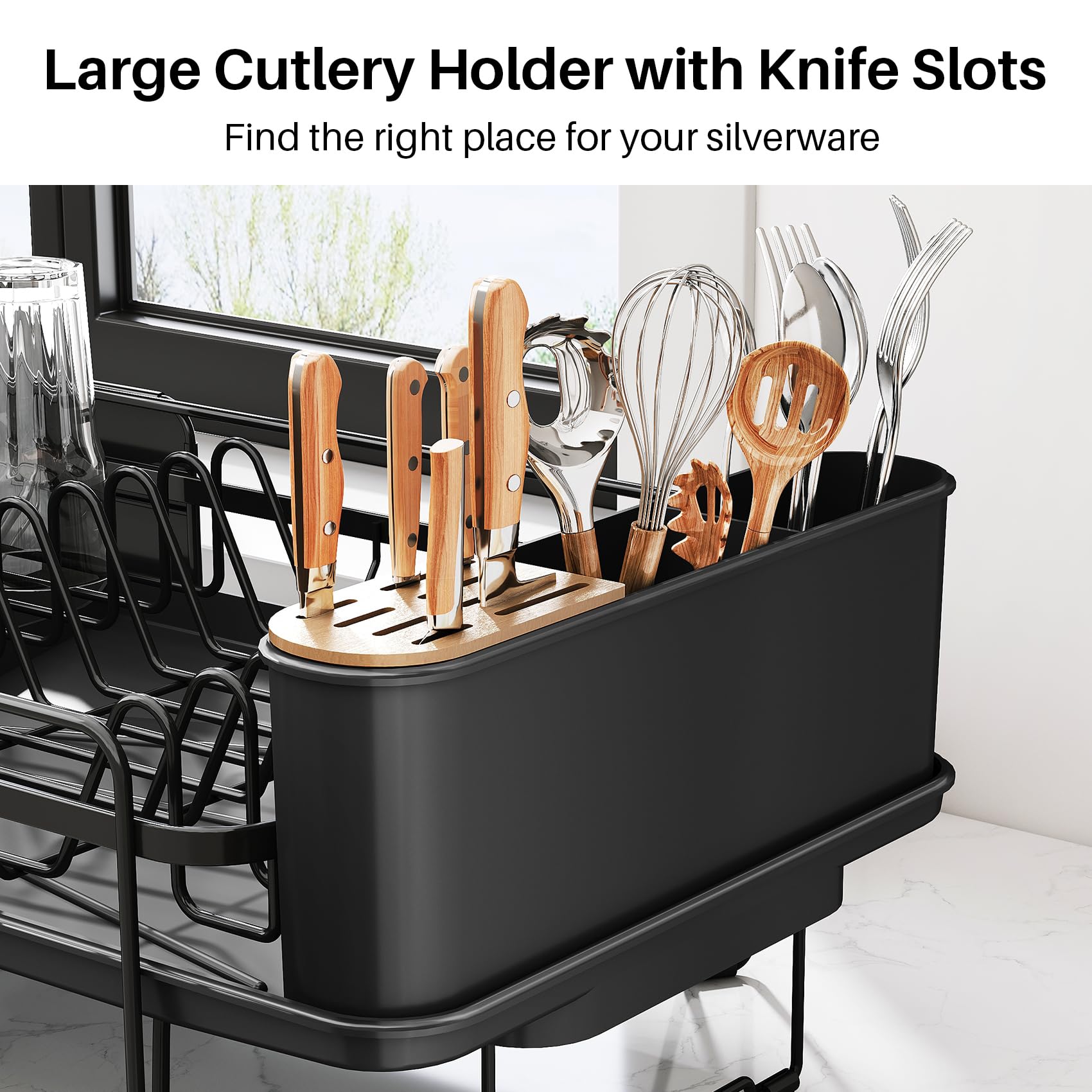 Large Dish Drying Rack for Kitchen Counter