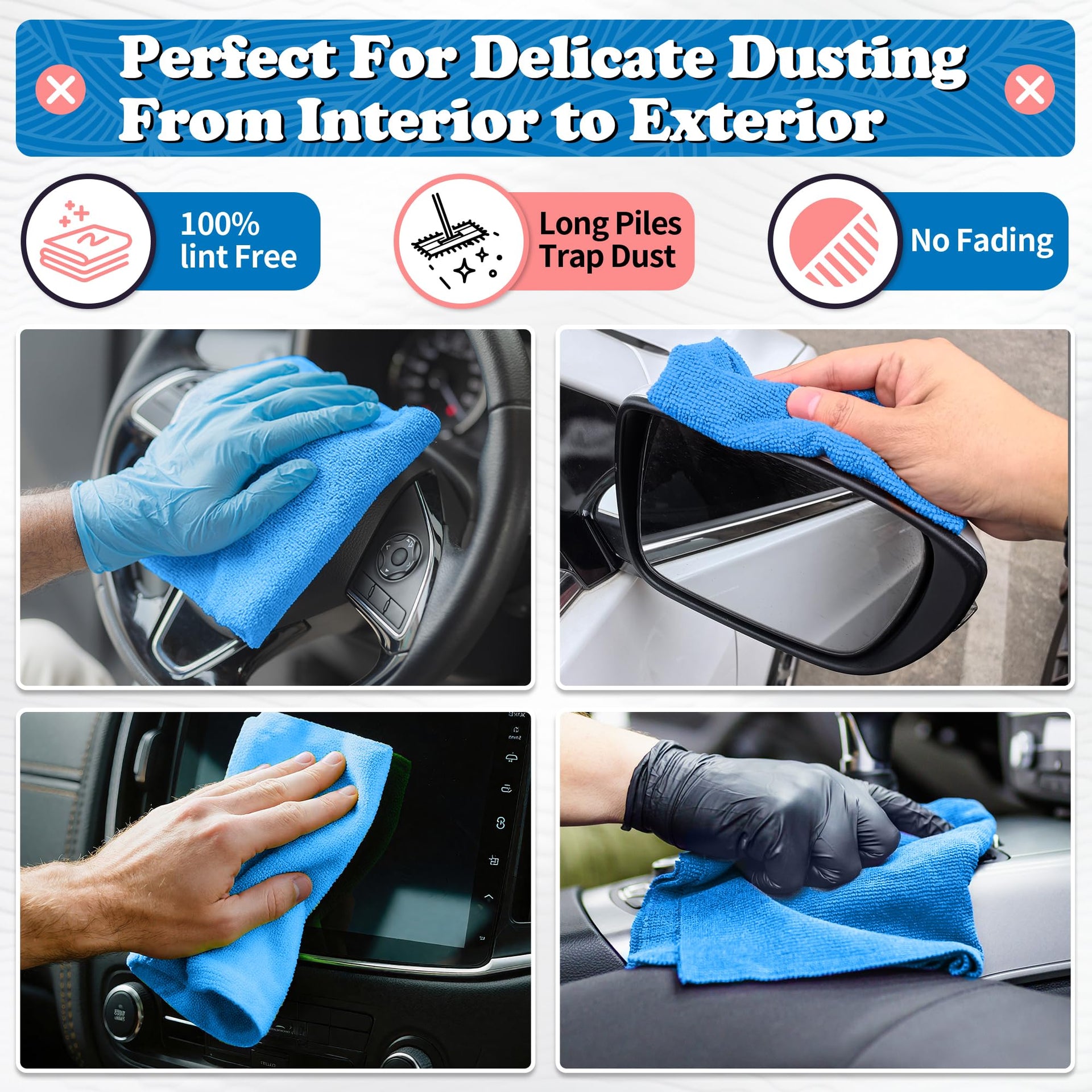 Shop Towels Microfiber Cleaning Cloth Bulk (200 Count)