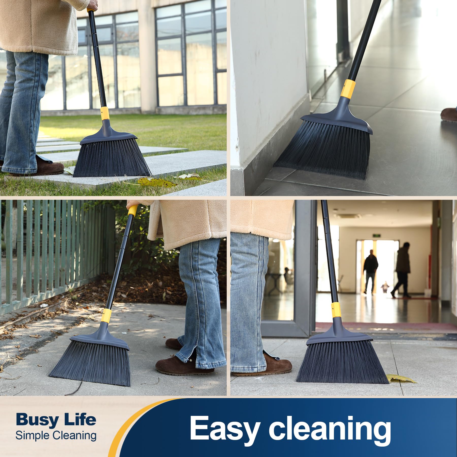 Heavy Duty Broom Outdoor Commercial Broom 54Inch