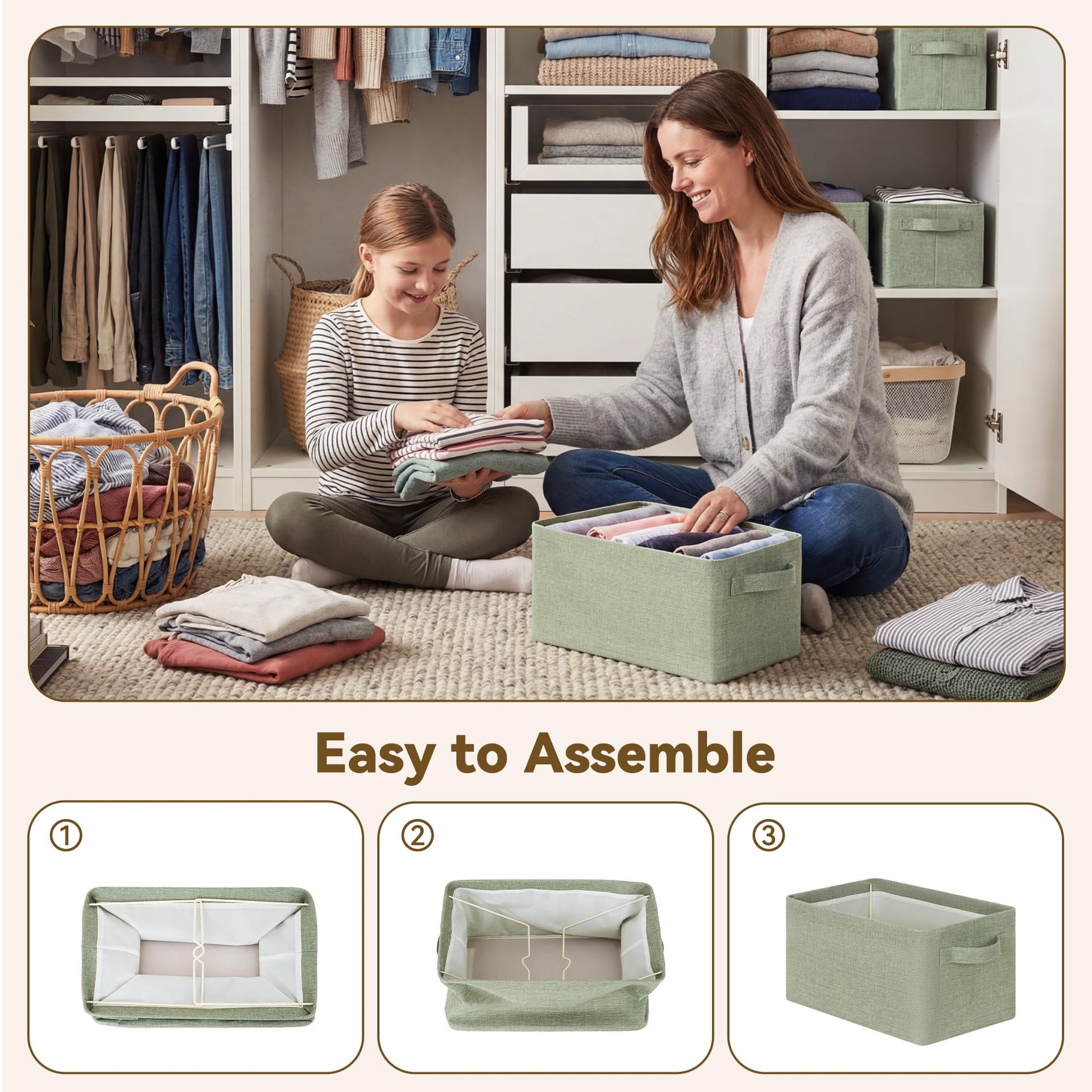 Storage Bins for Closet (2 Count)