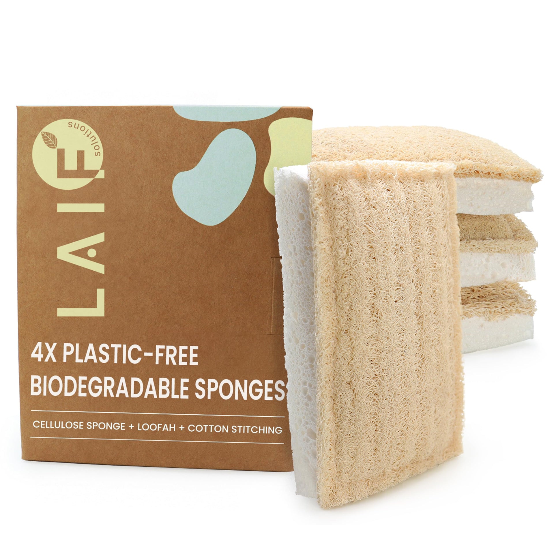 Natural Kitchen Sponges (4 Count)