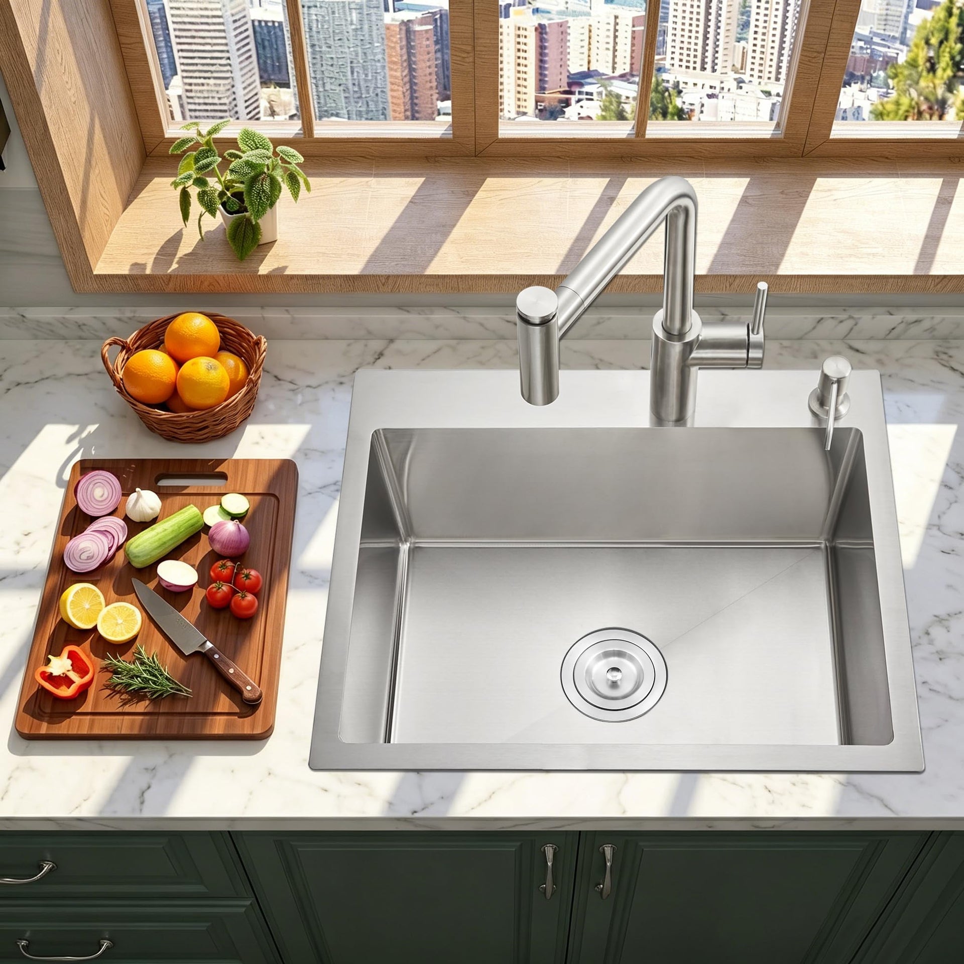 25x18 Inch Kitchen Sink Drop in