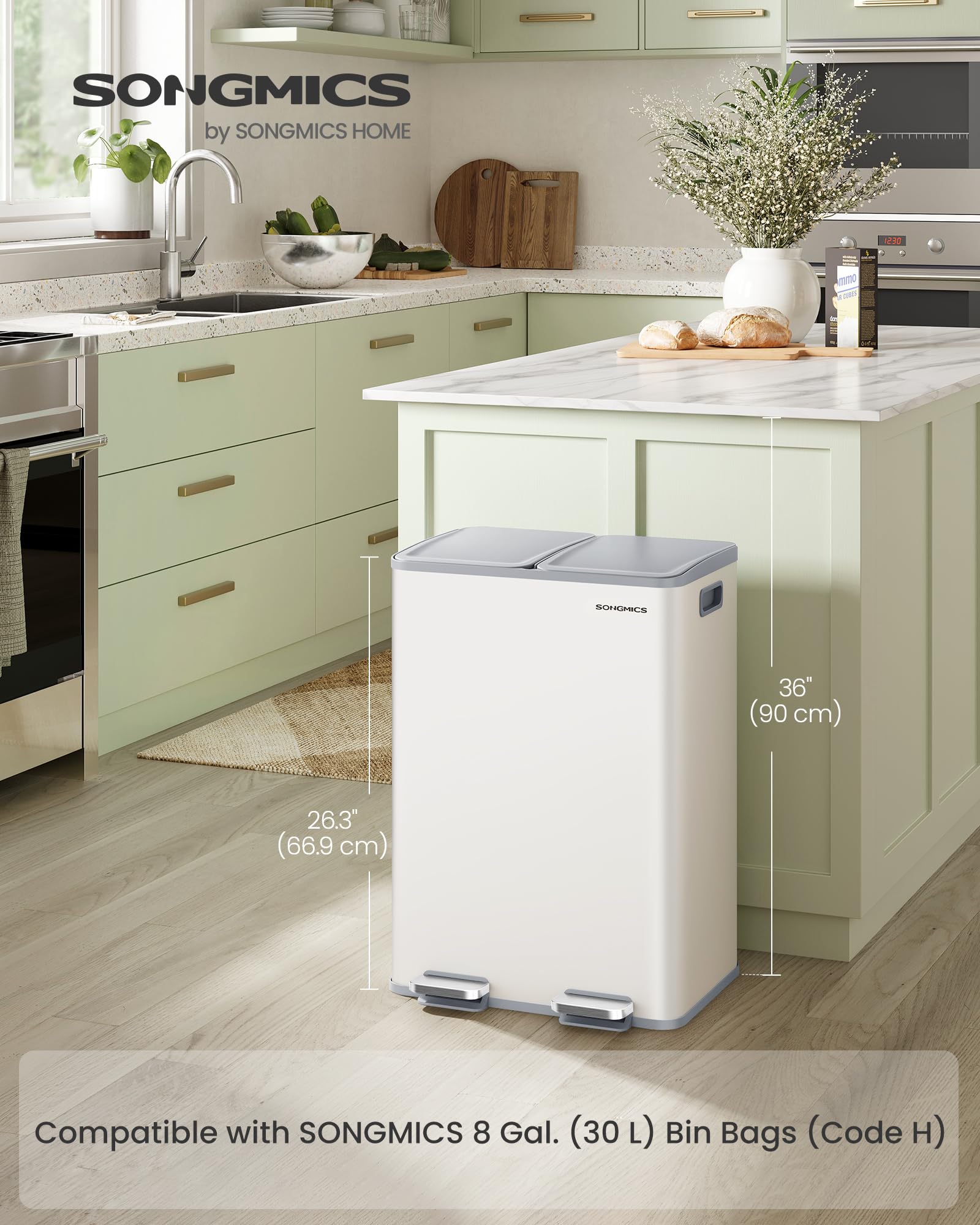 Trash Can 2 x 8 Gallon