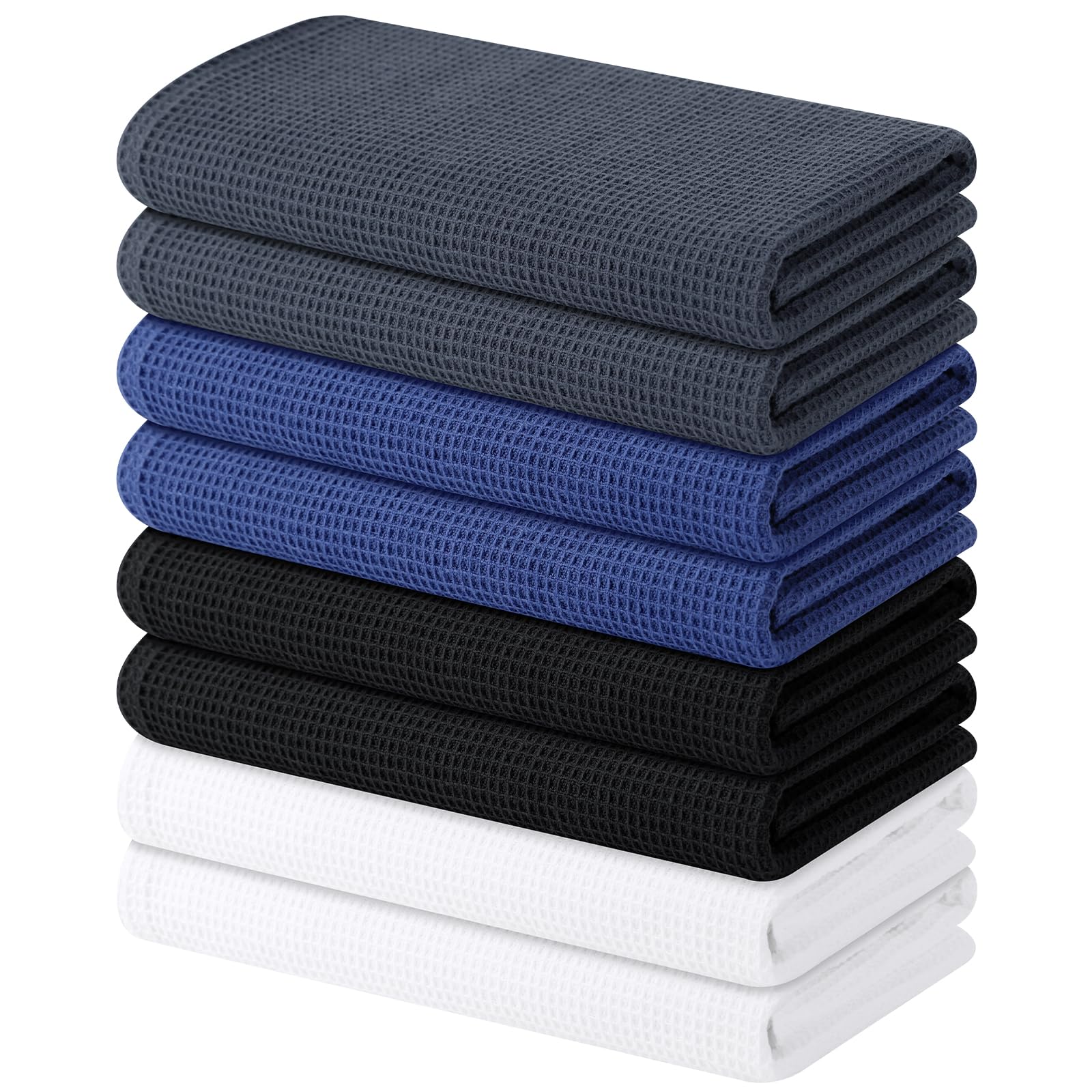 100% Cotton Waffle Weave Kitchen Towels (8 Count)