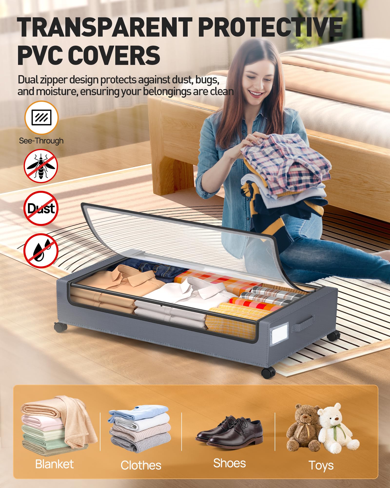 Under Bed Storage With Wheels