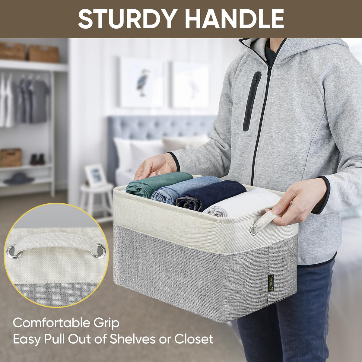 1 Pack Fabric Closet Storage Bins for Shelves