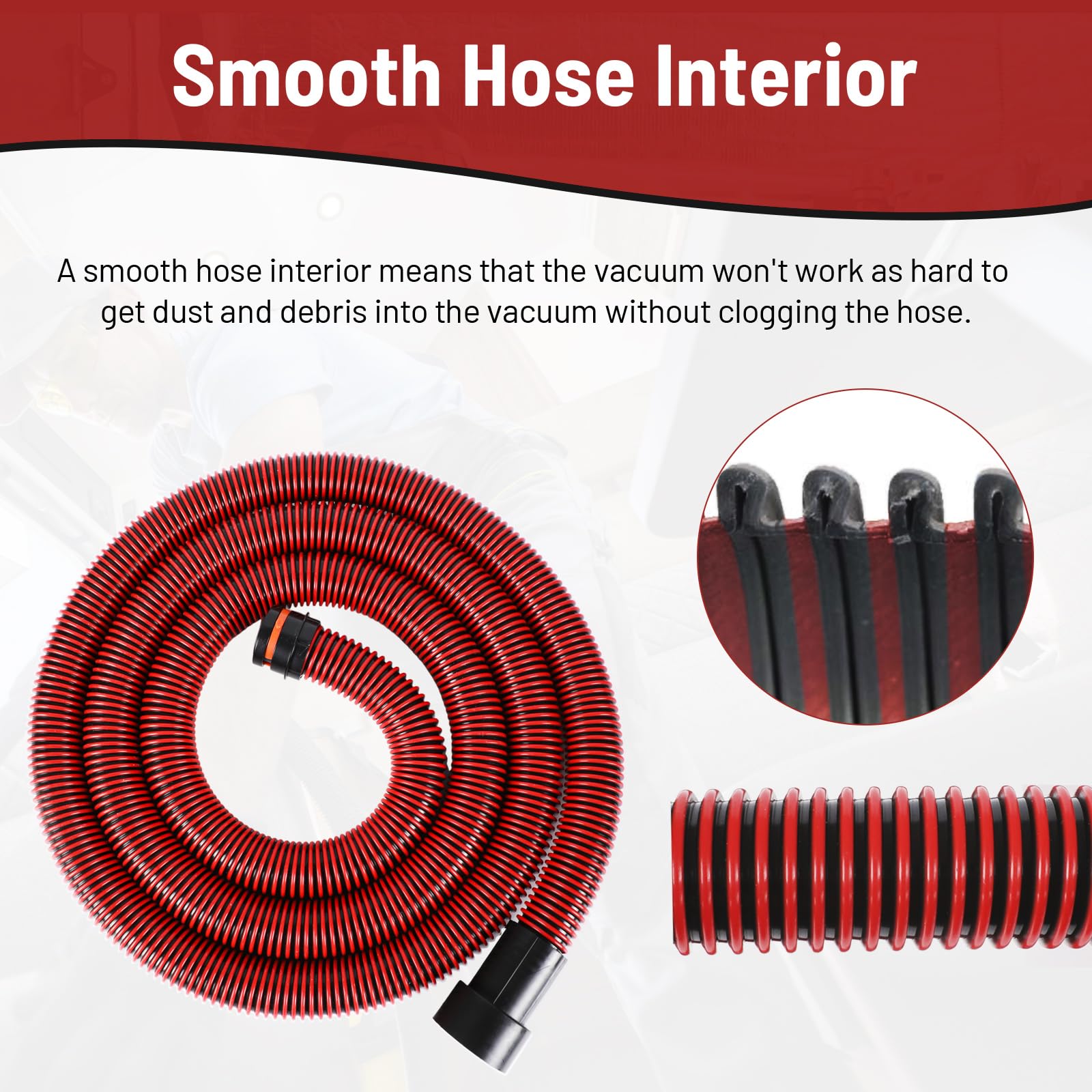 16 Feet Dust Collection Hose Kit for Shop Vacuums