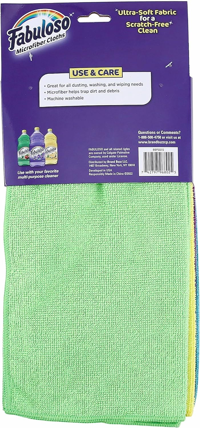 Microfiber Cleaning Cloths for Home & Car (16 Count)