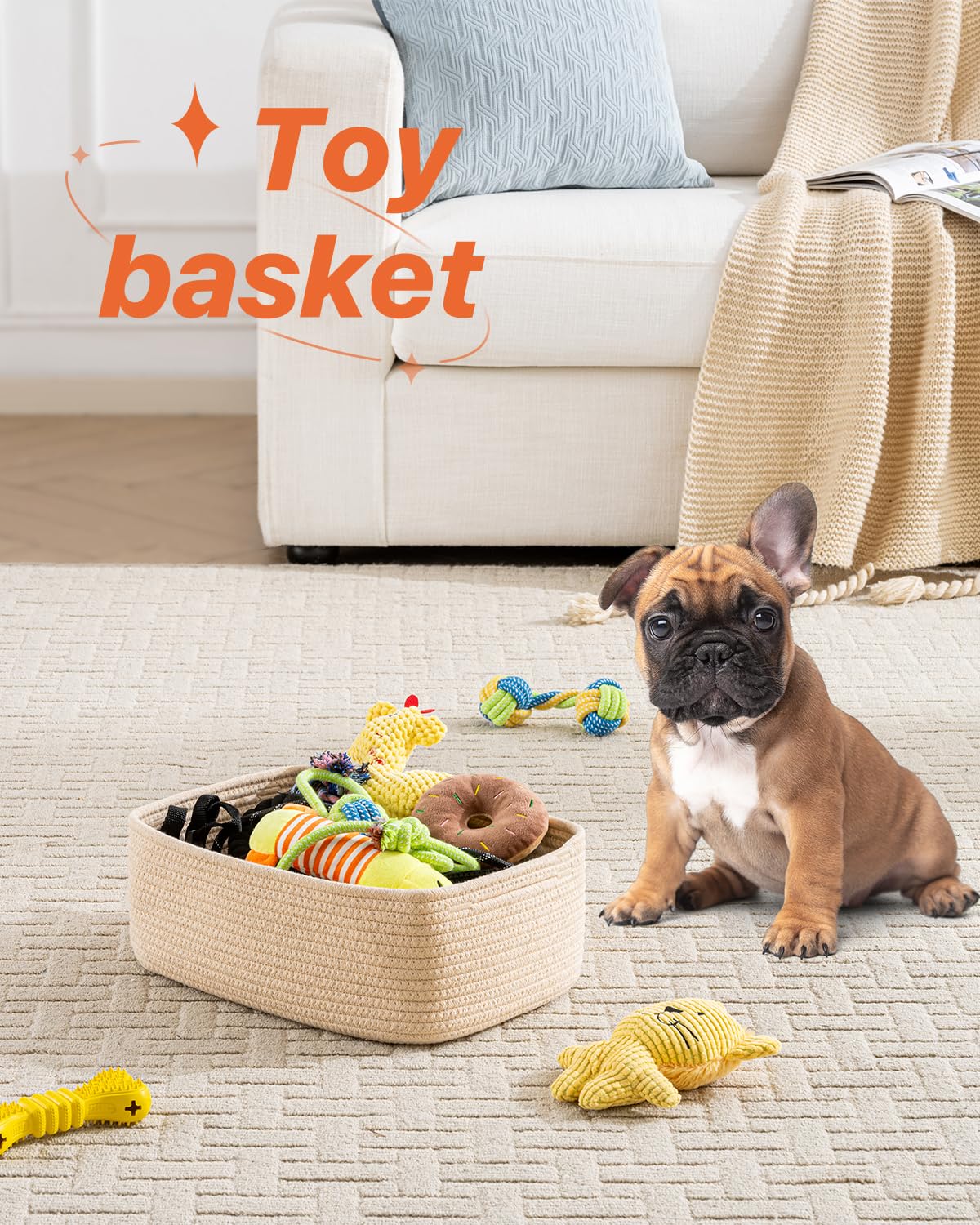 Small Woven Storage Basket for Organizing (3 Count)