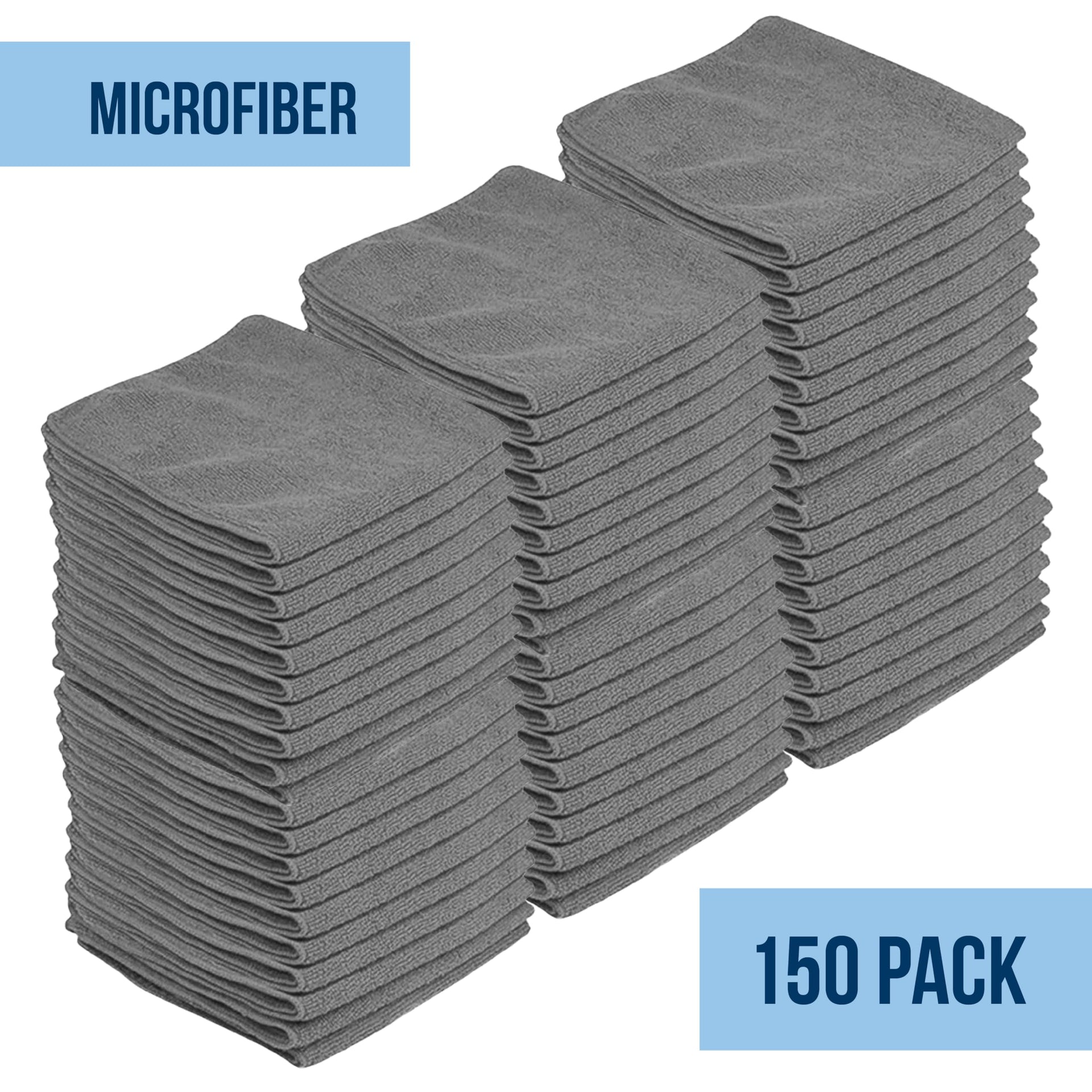 Microfiber Cleaning Cloth 11.5" x 11.5" 150 Pack (150 Count)