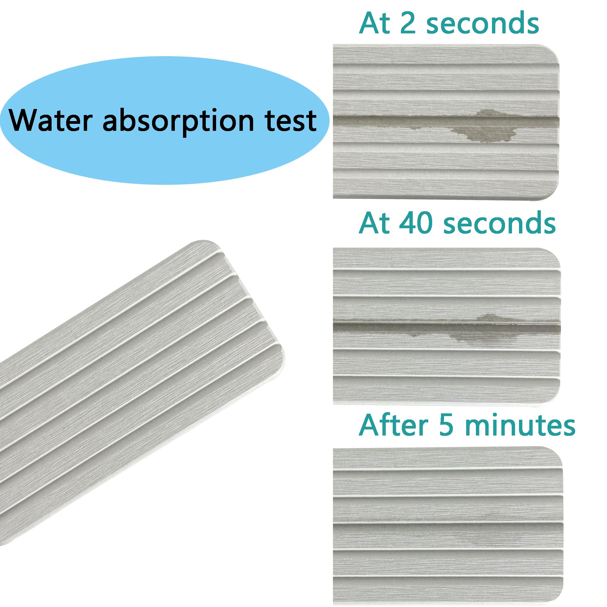 Set of 4 Water Absorbing Stone Trays for Kitchen Sink (4 Count)