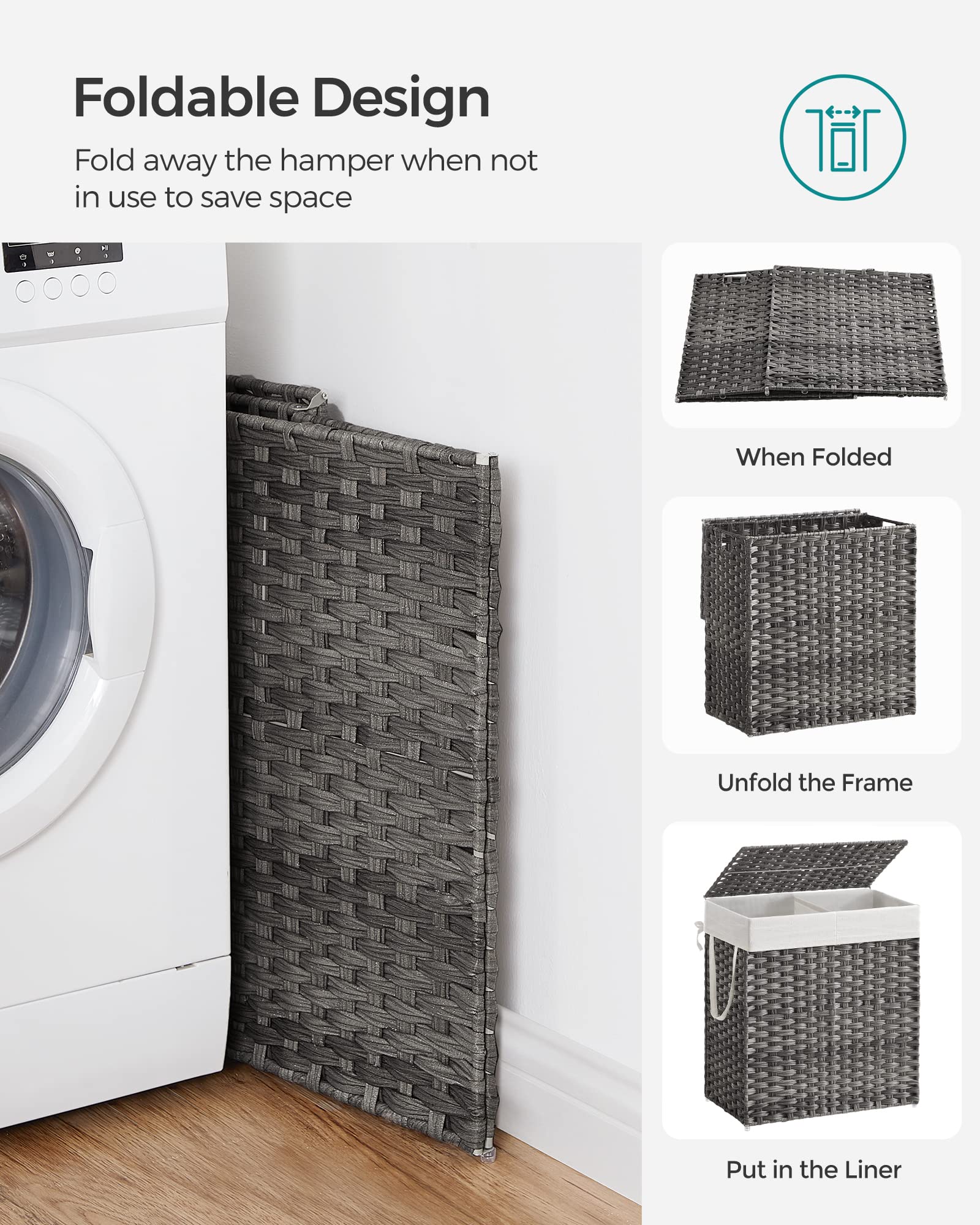 Laundry Hamper with Lid - ModHome Supplies