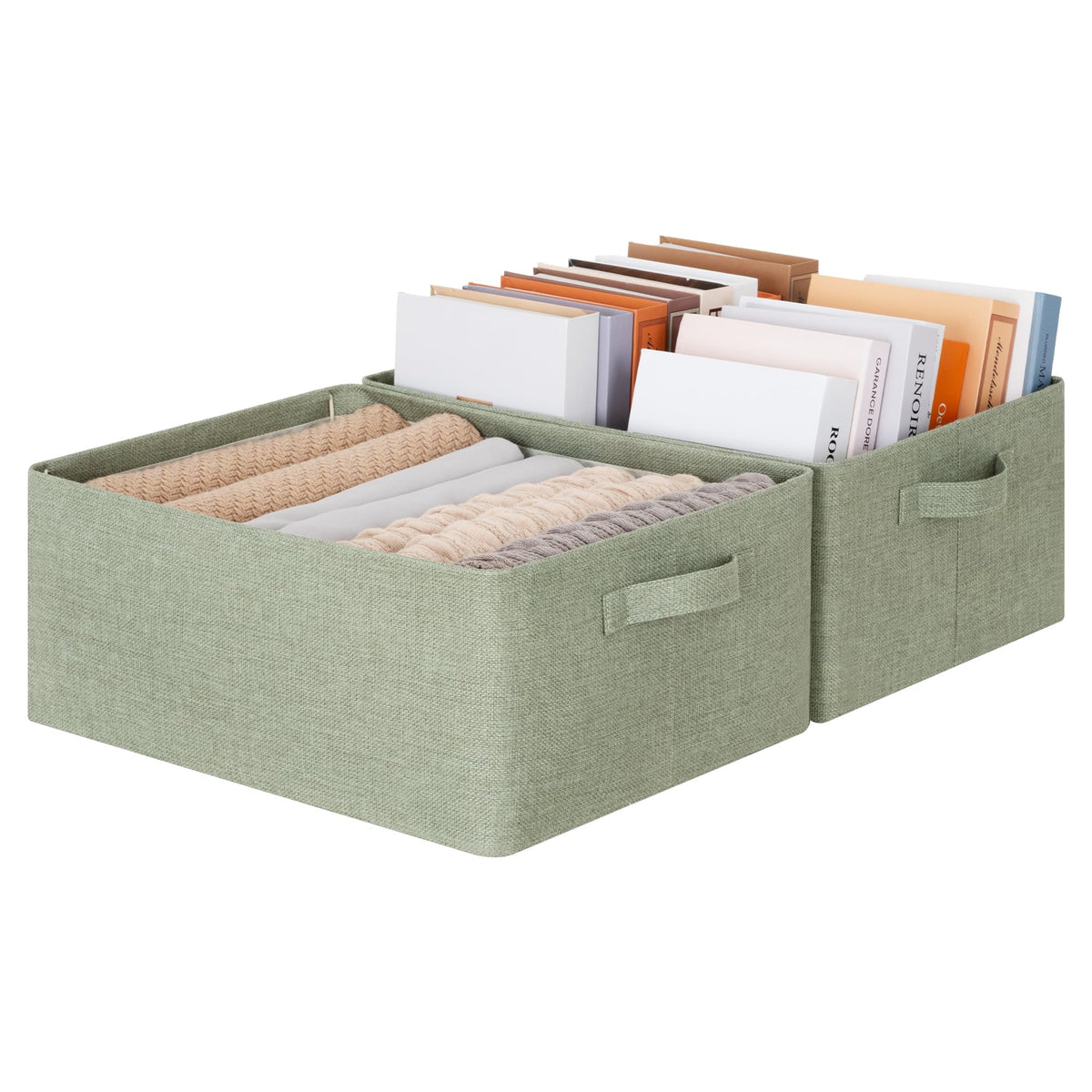 Storage Baskets with Metal Frame (2 Count)