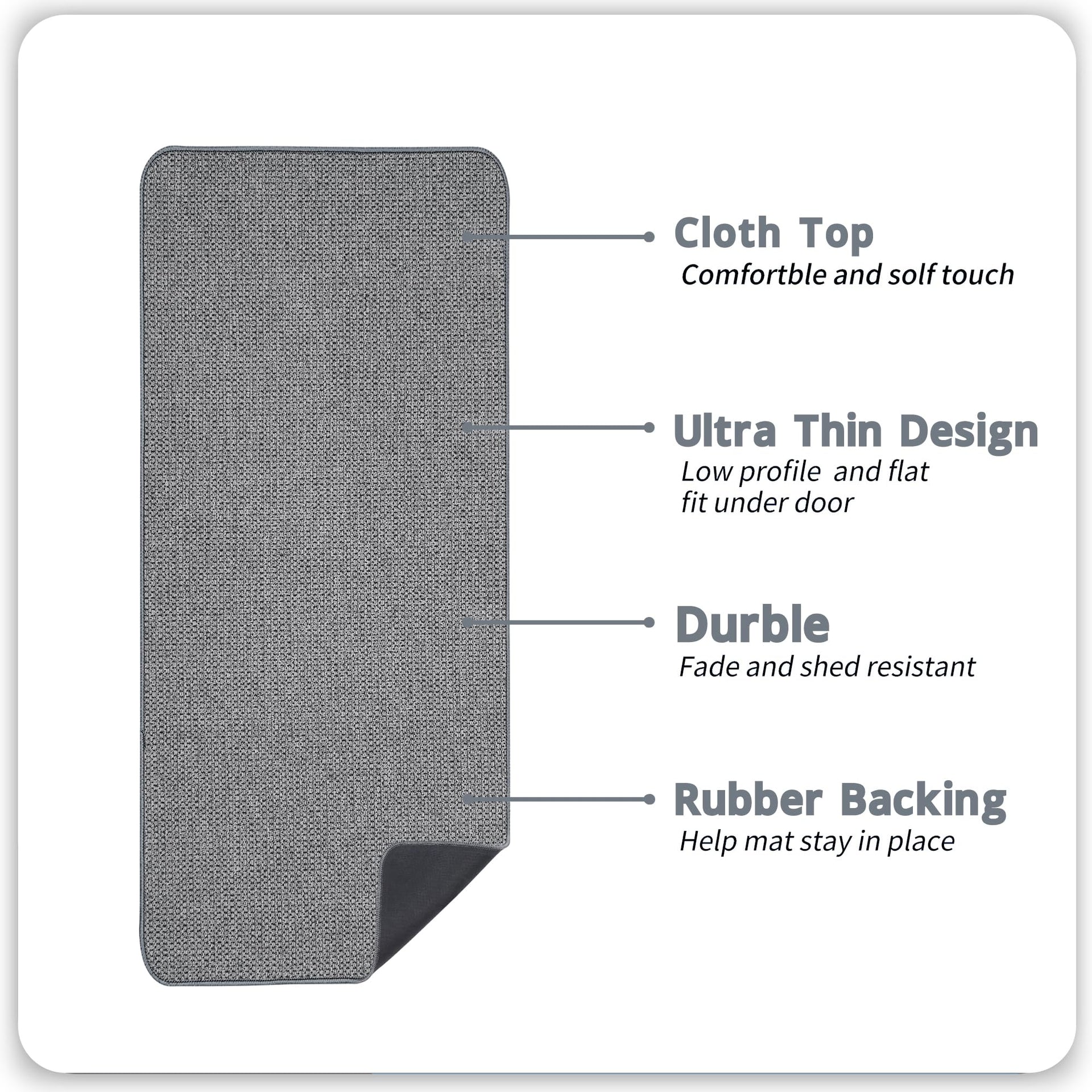 Bath Mat Ultra Thin Bathroom Runner Rugs