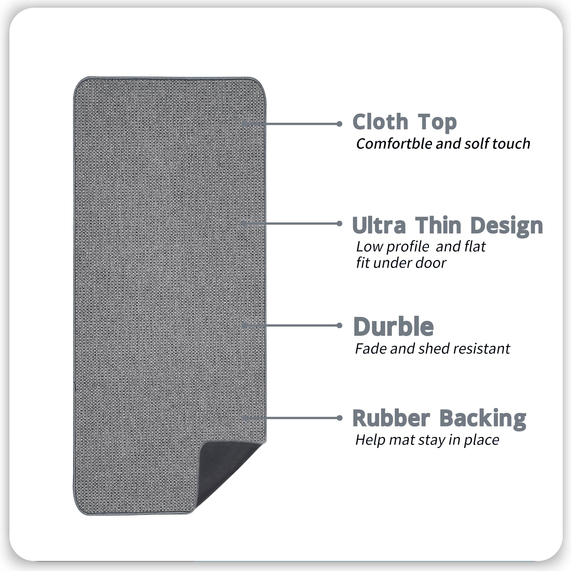 Bath Mat Ultra Thin Bathroom Runner Rugs