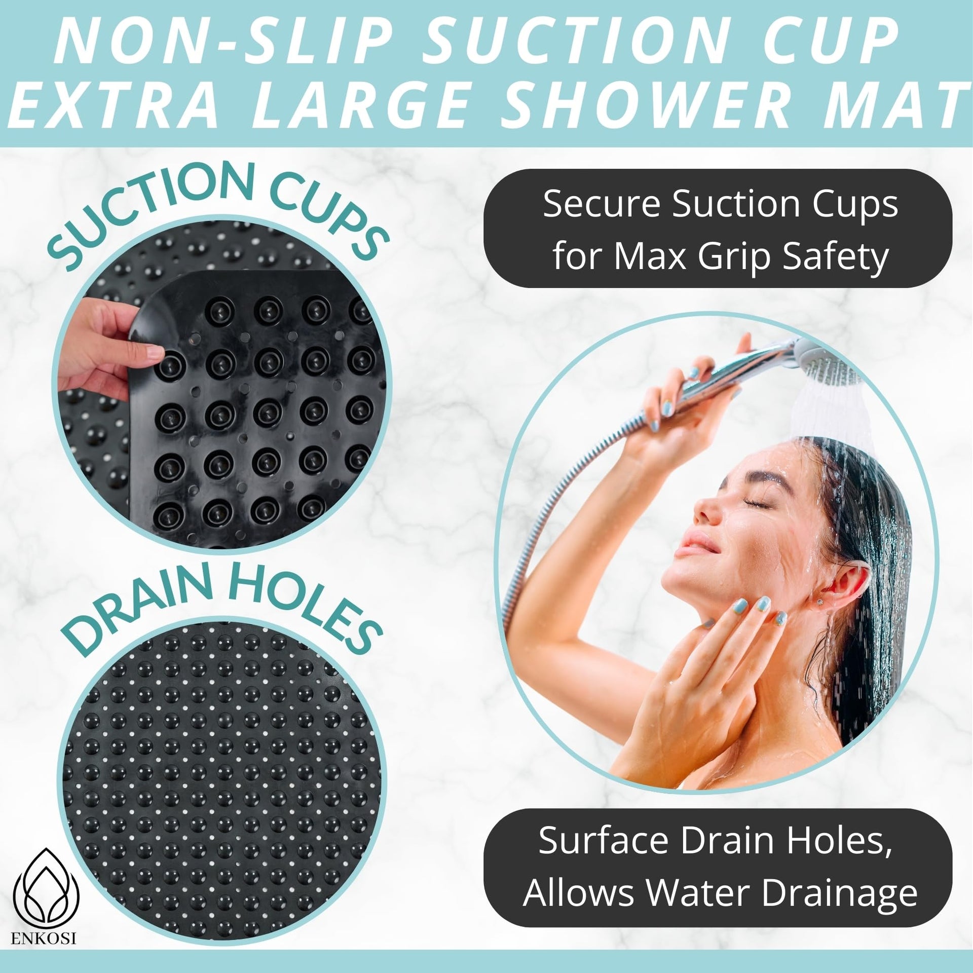 Extra Large Shower Mat Non Slip