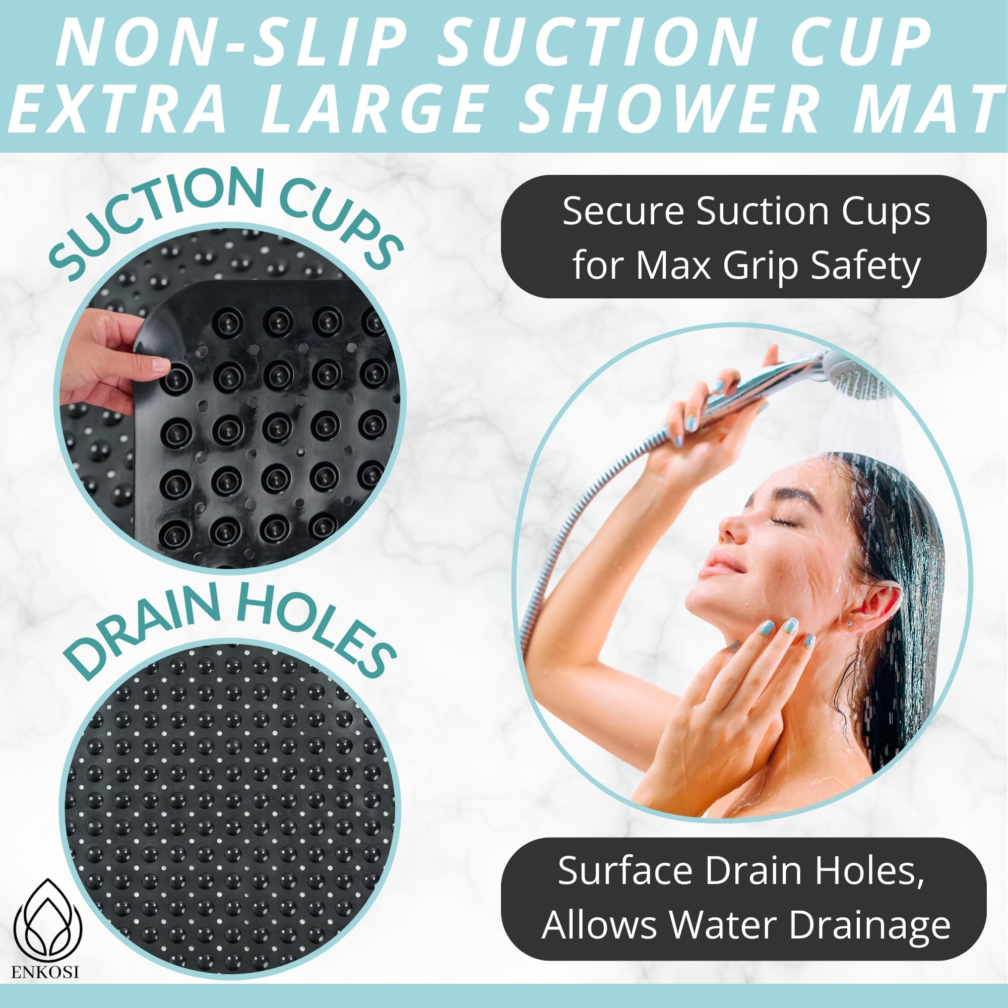 Extra Large Shower Mat Non Slip