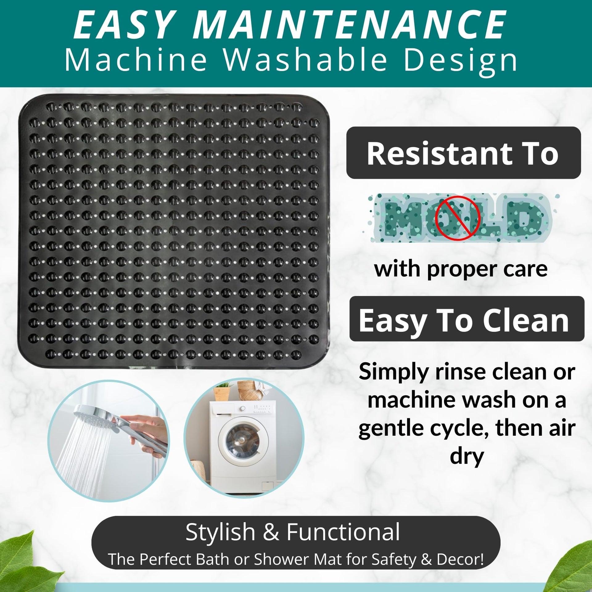 Extra Large Square Non Slip Shower Mat
