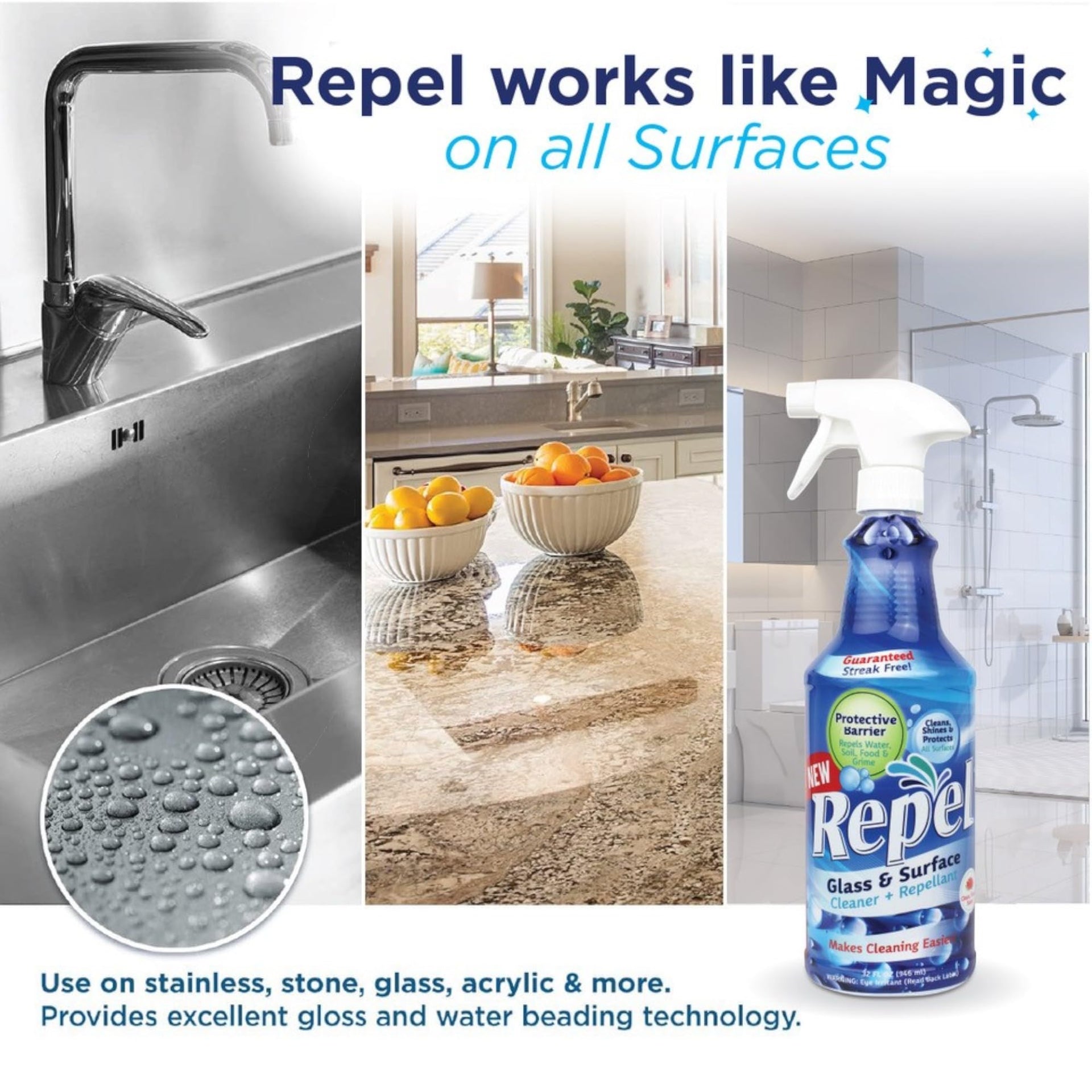 REPEL Glass & Surface Cleaner 32 fl. oz. (96 Fl Oz )