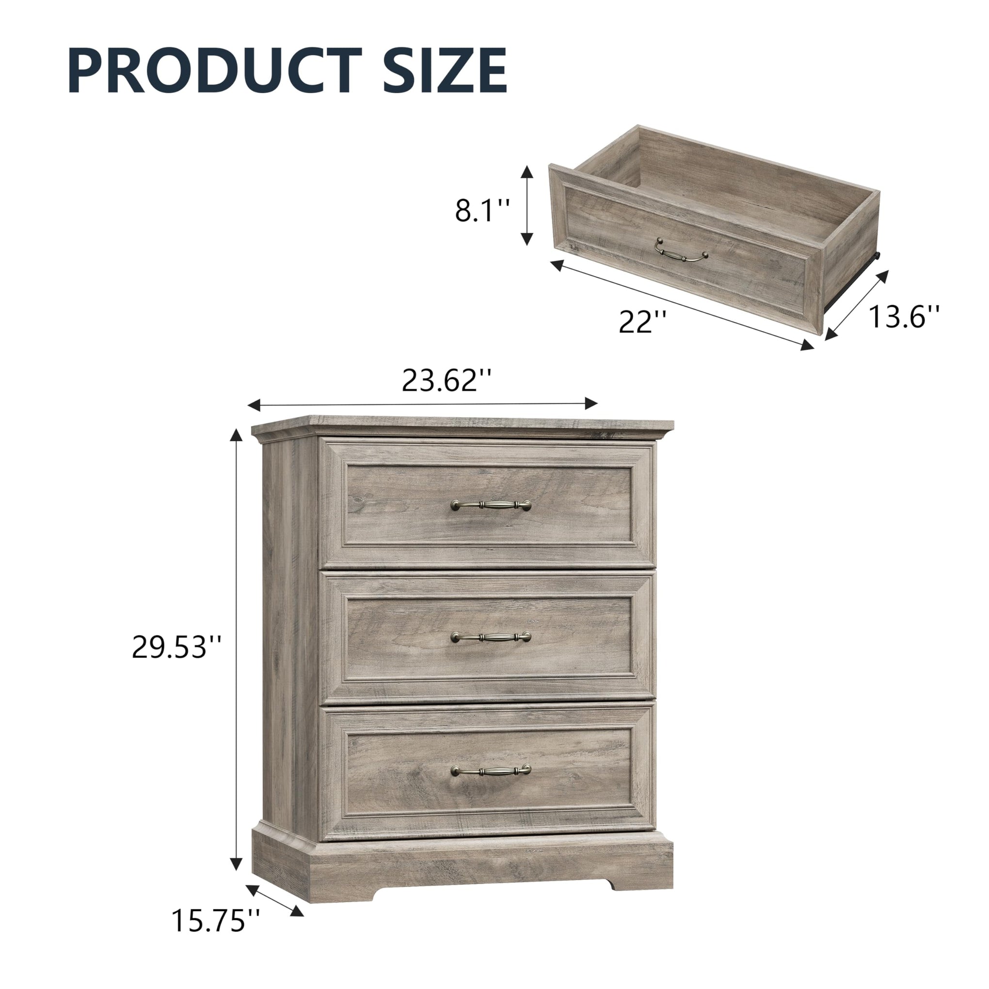 3 Drawer Dresser for Bedroom